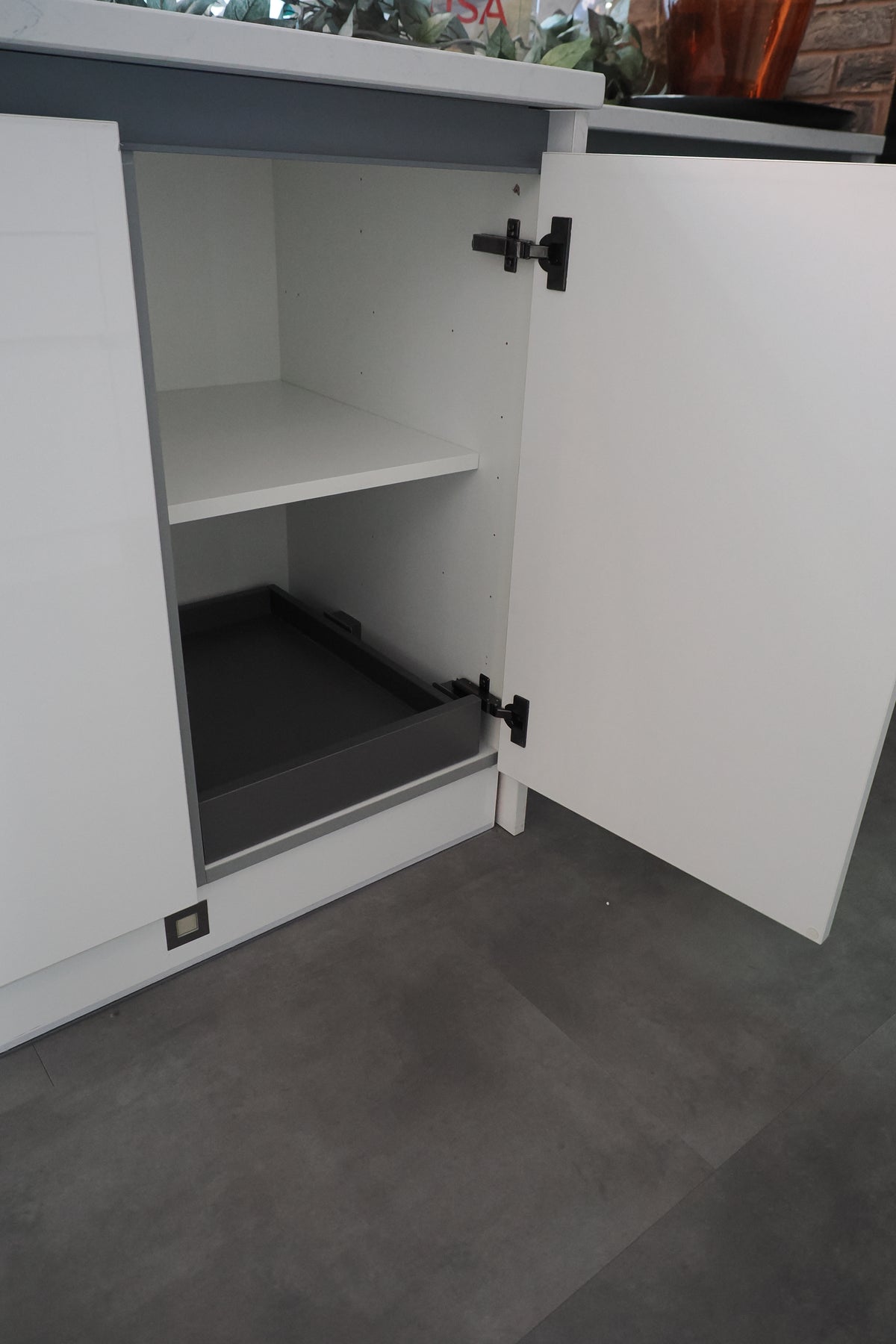 Wren Milano High Gloss White Kitchen with Island