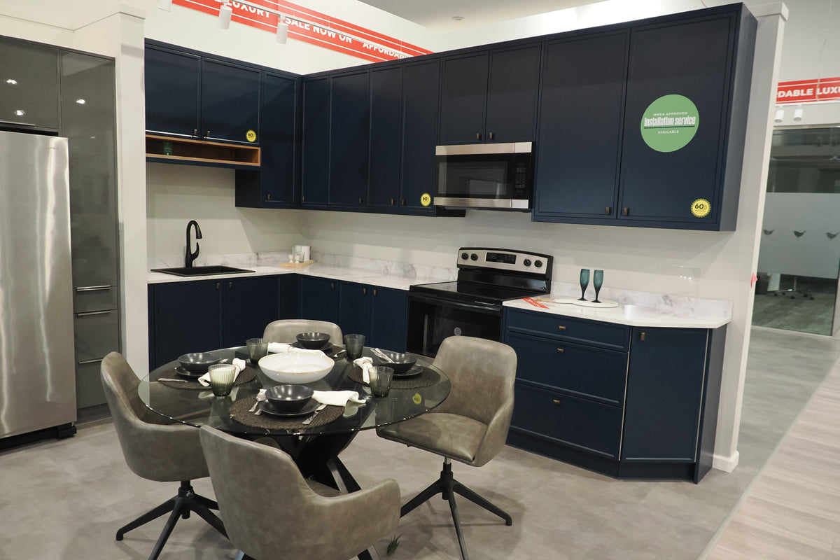 Wren Shaker Navy Blue Kitchen Corner