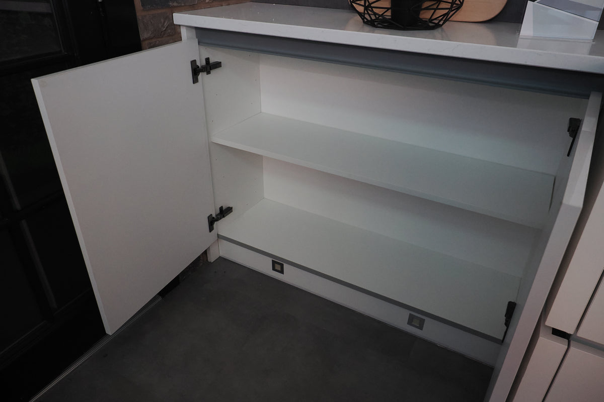 Wren Milano High Gloss White Kitchen with Island