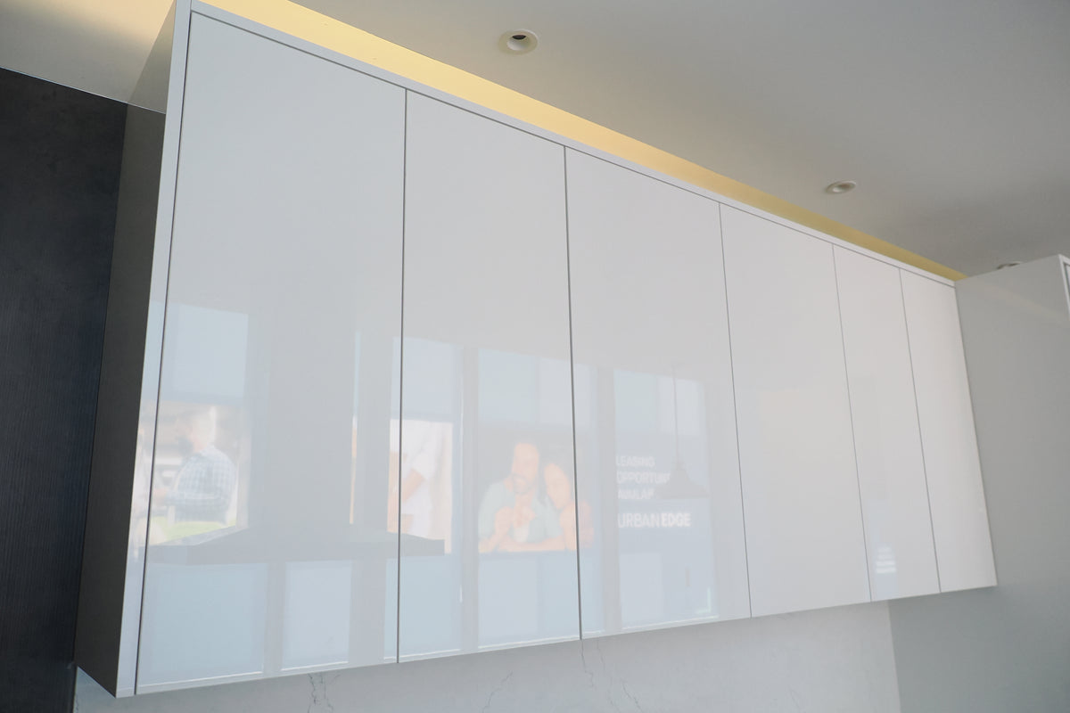 Wren Milano High Gloss White Kitchen with Island
