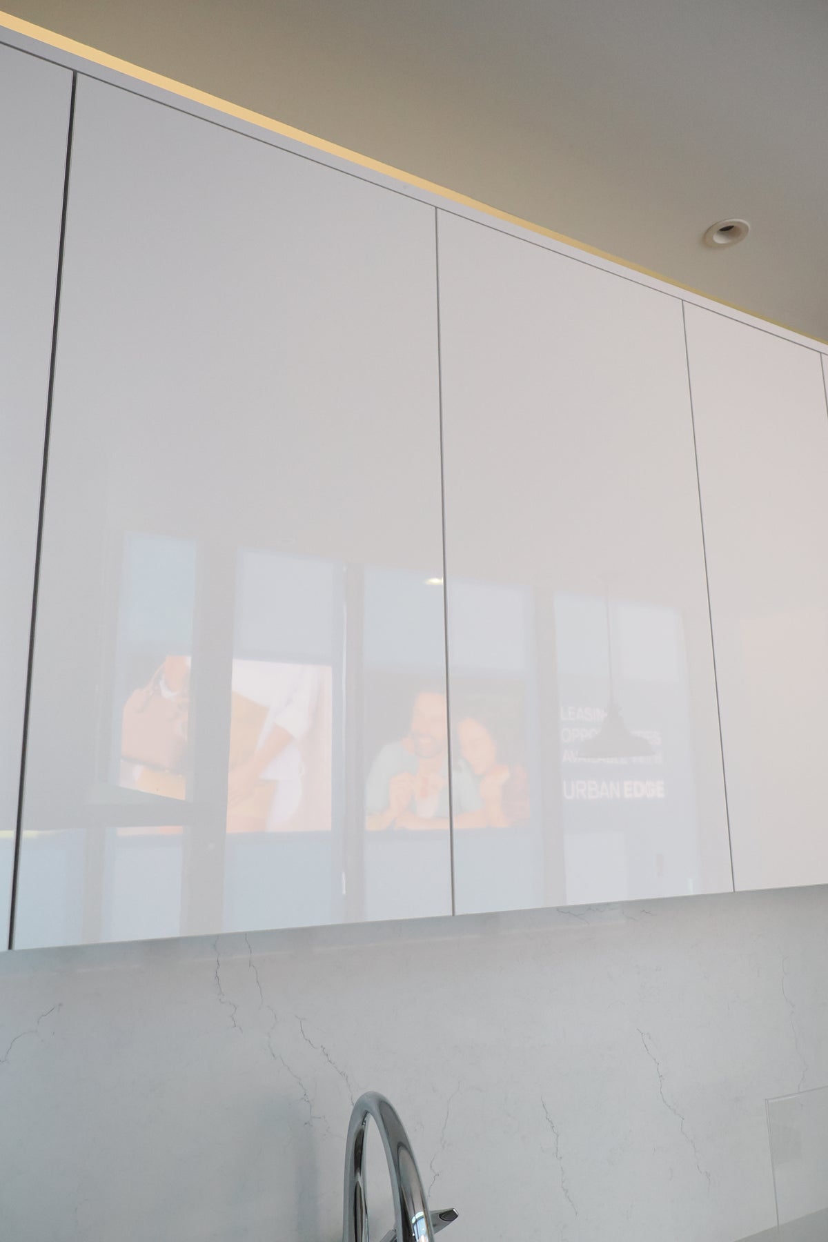 Wren Milano High Gloss White Kitchen with Island