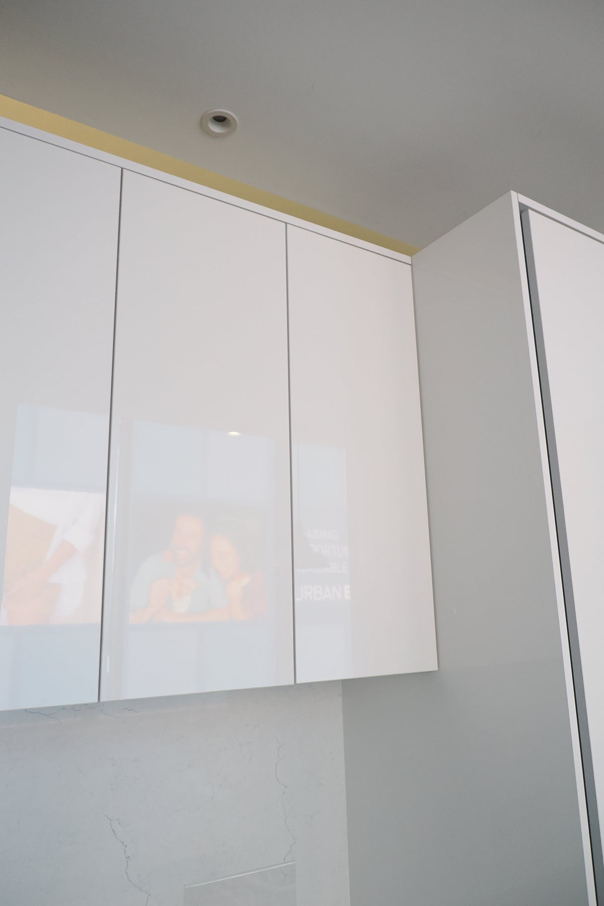Wren Milano High Gloss White Kitchen with Island