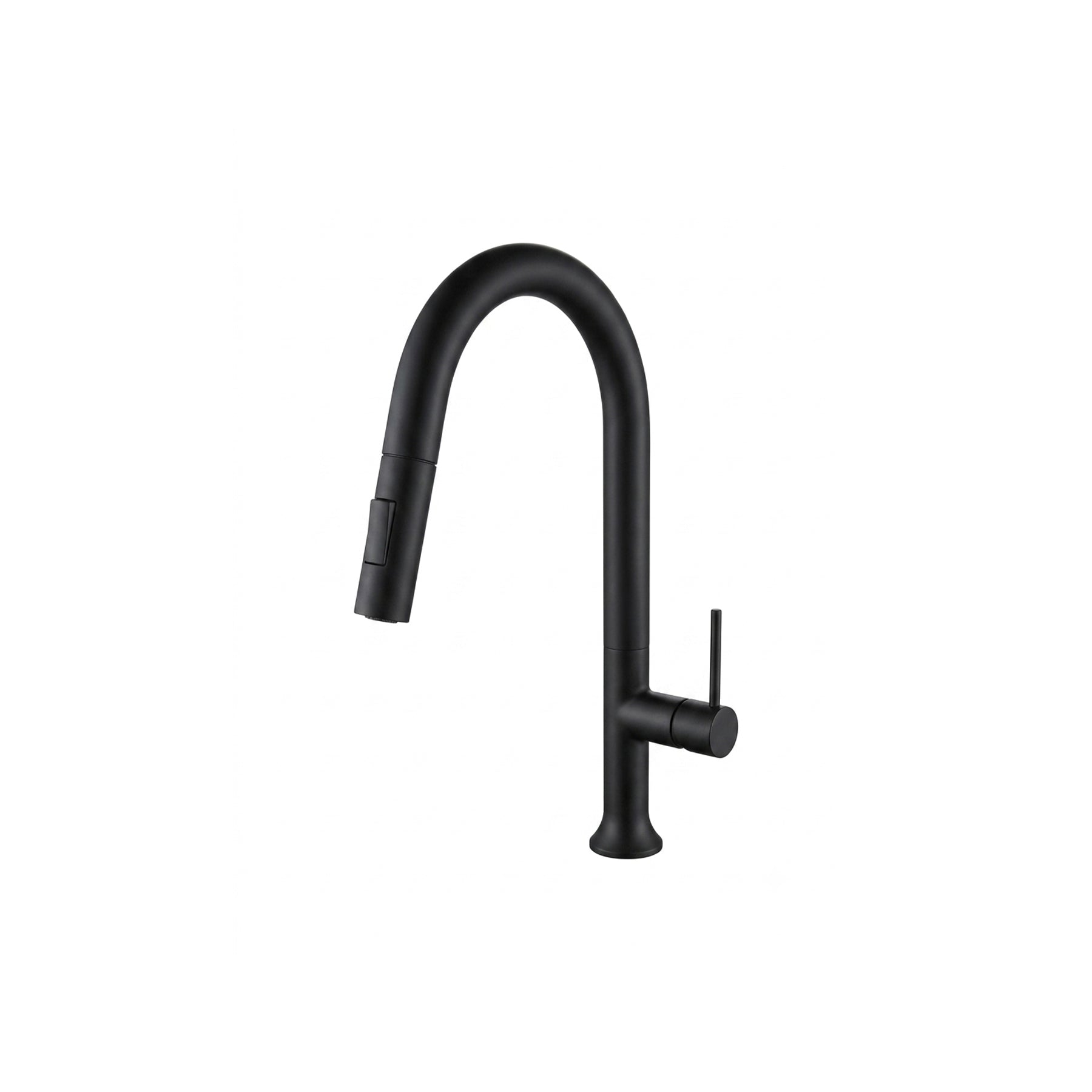 Single Lever Pull Down Kitchen Faucet in Matte Black