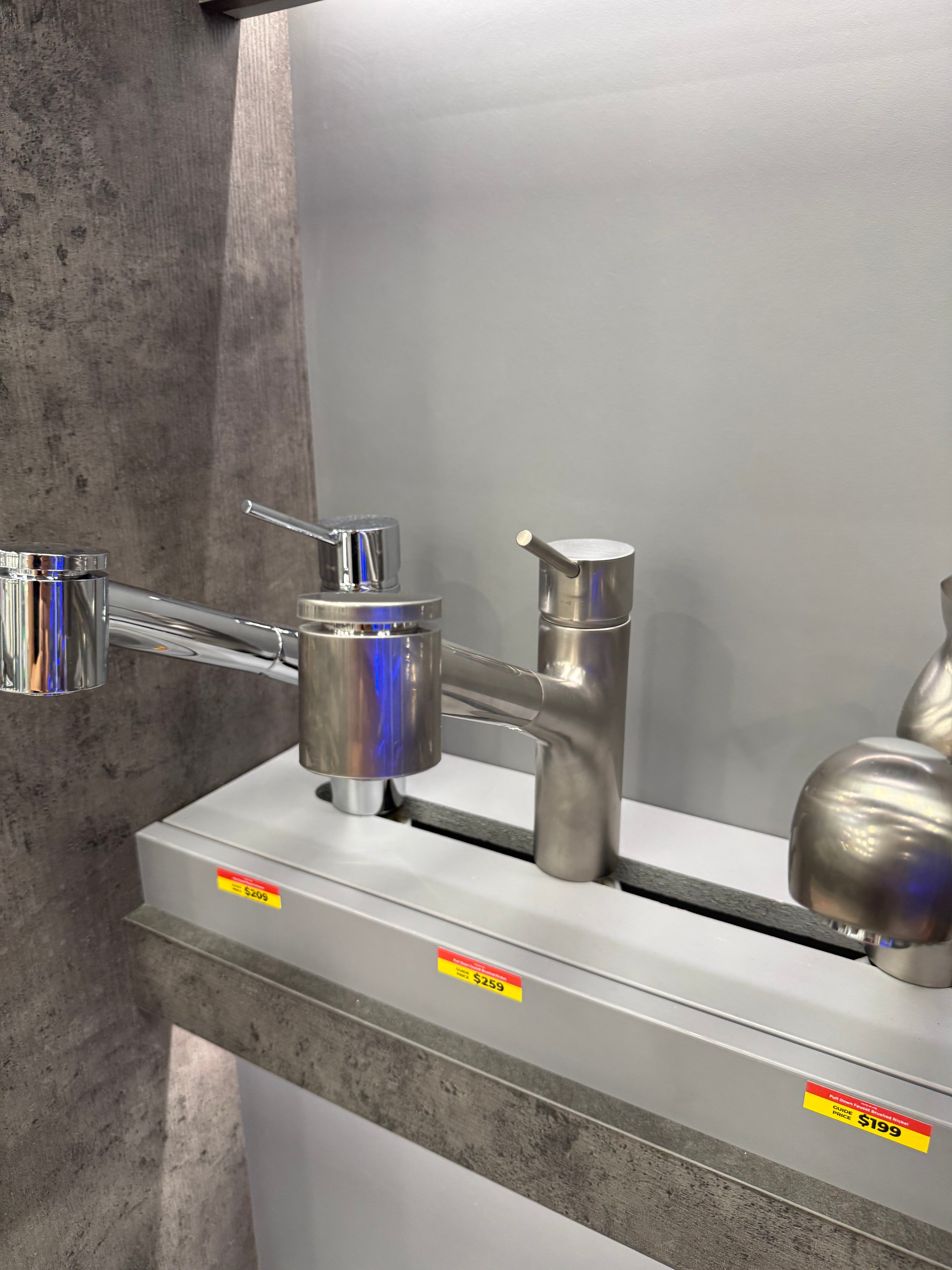 Single Lever Pull Down Faucet in Brushed Nickel
