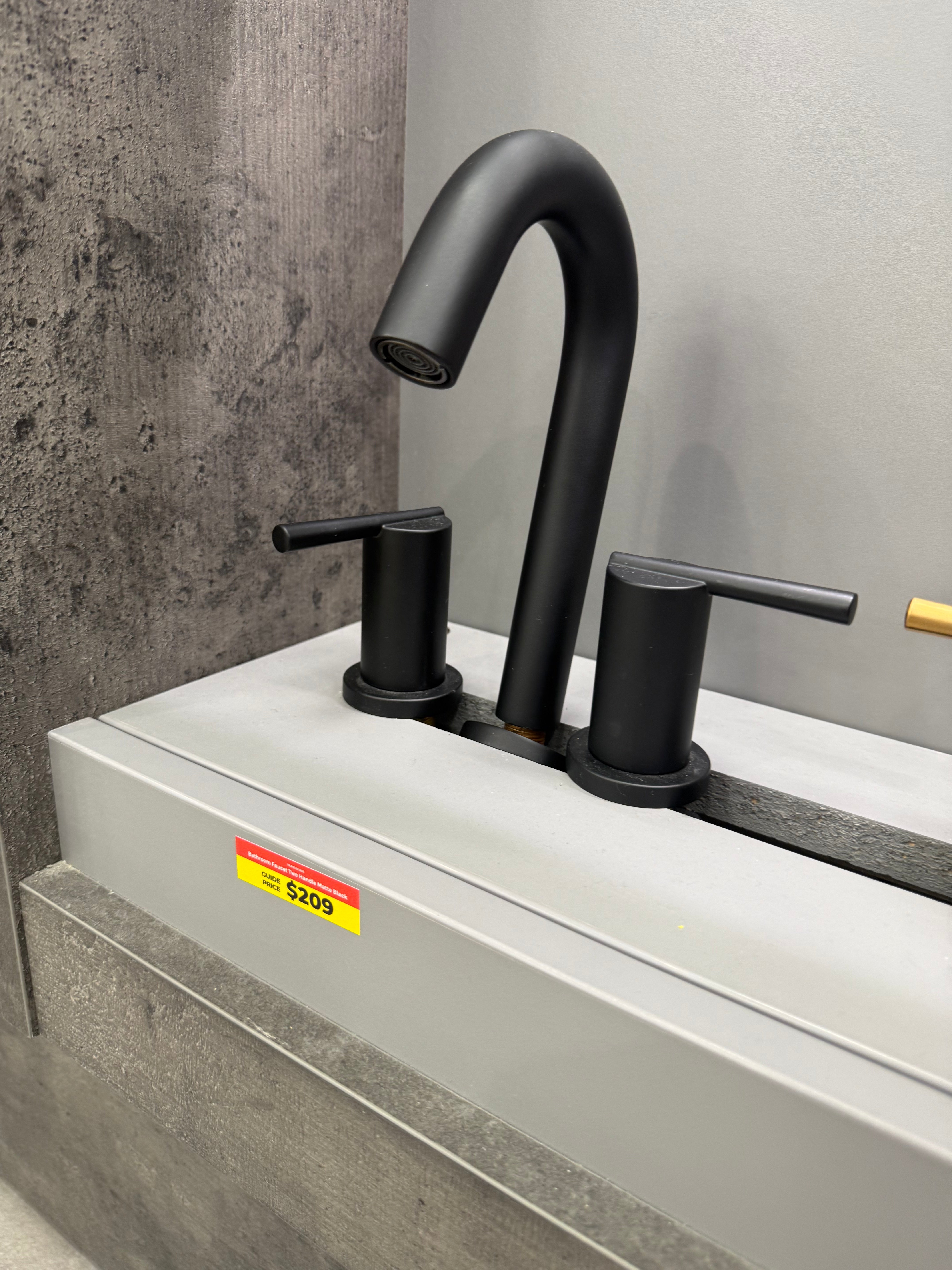 Dual Lever Matte Black Bathroom Faucet