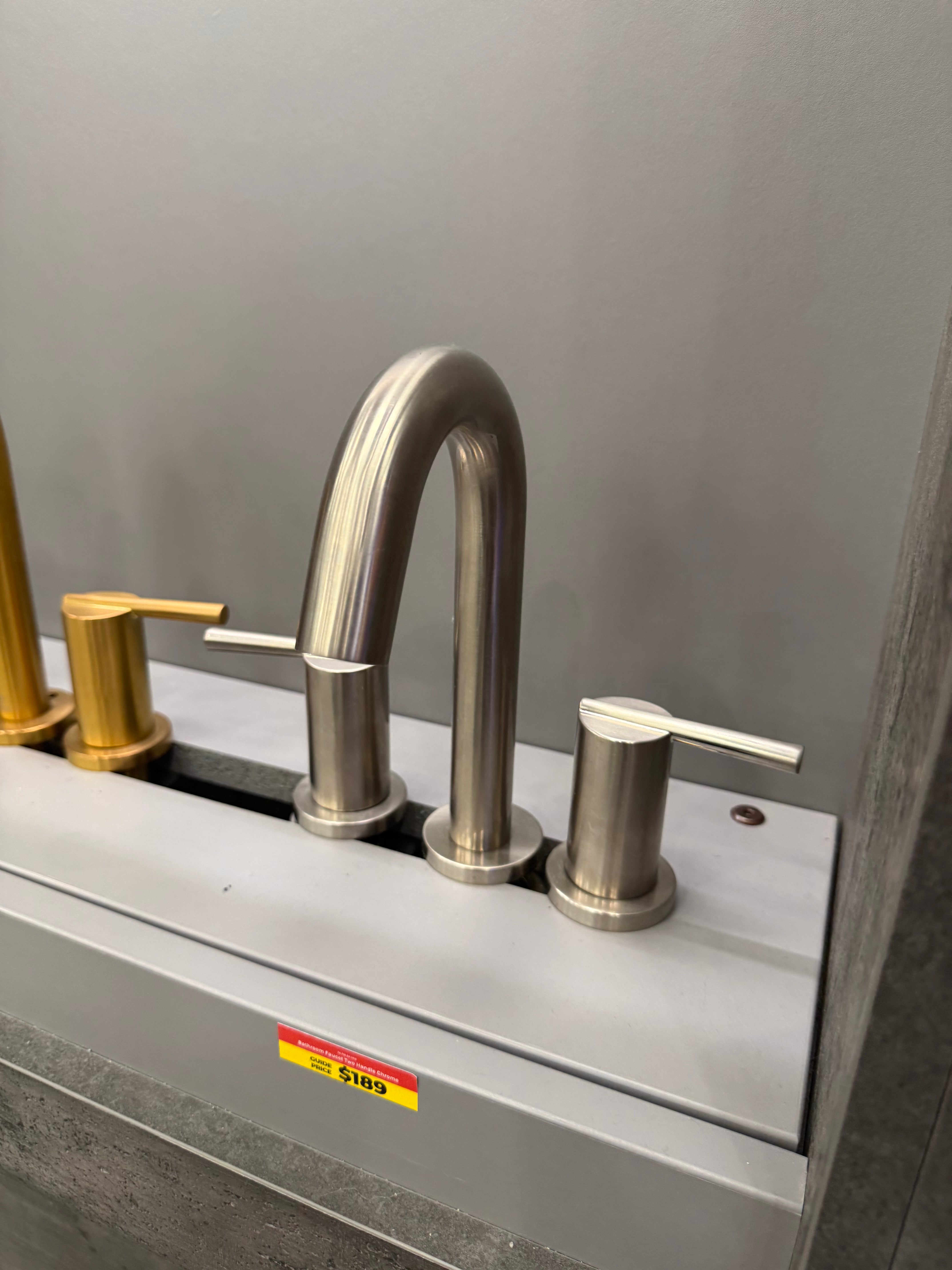 Dual Lever Brushed Nickel Bathroom Faucet