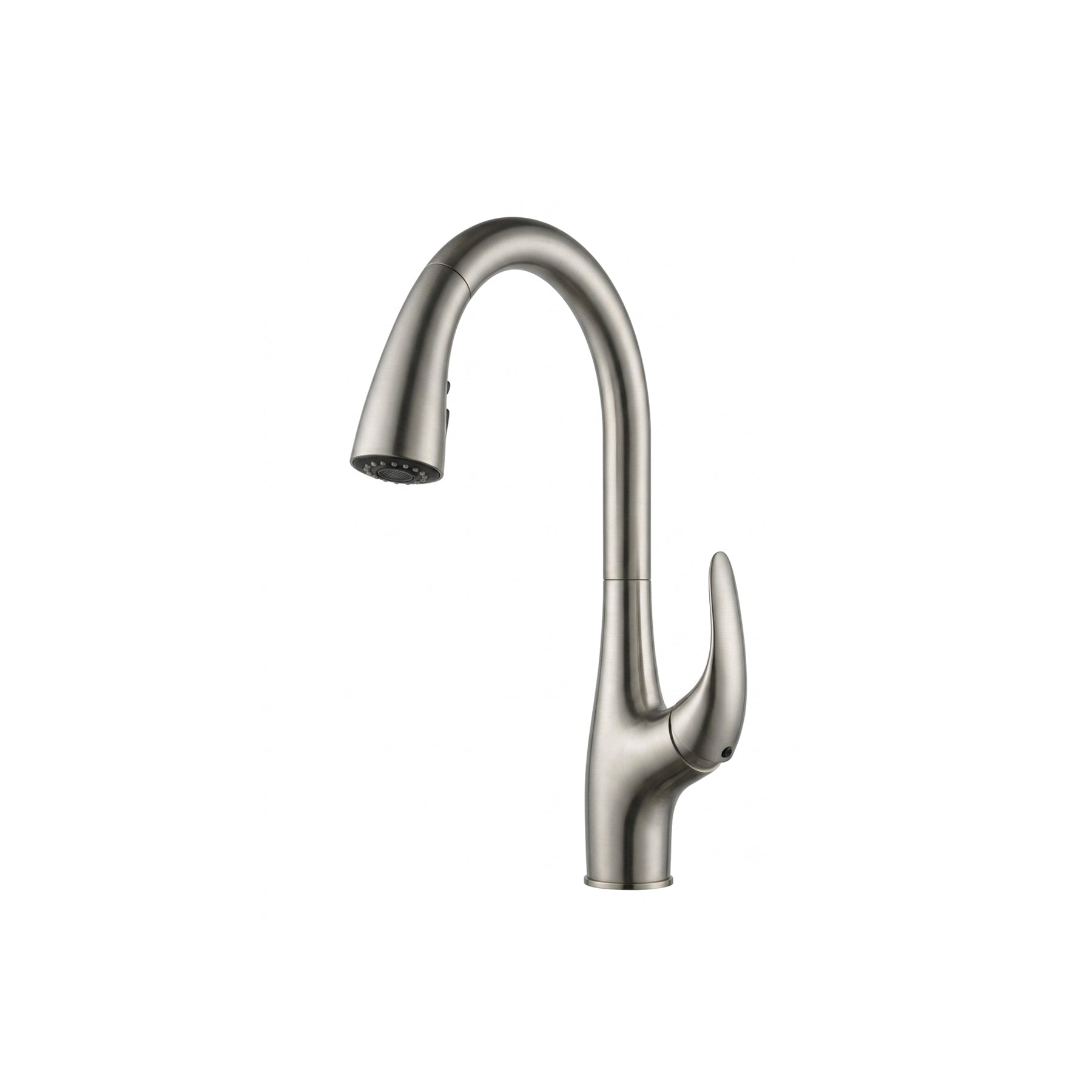 Single Lever Pull Down Kitchen Faucet in Brushed Nickel