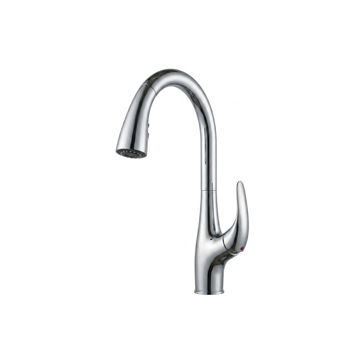 Single Lever Pull Down Kitchen Faucet in Polished Chrome