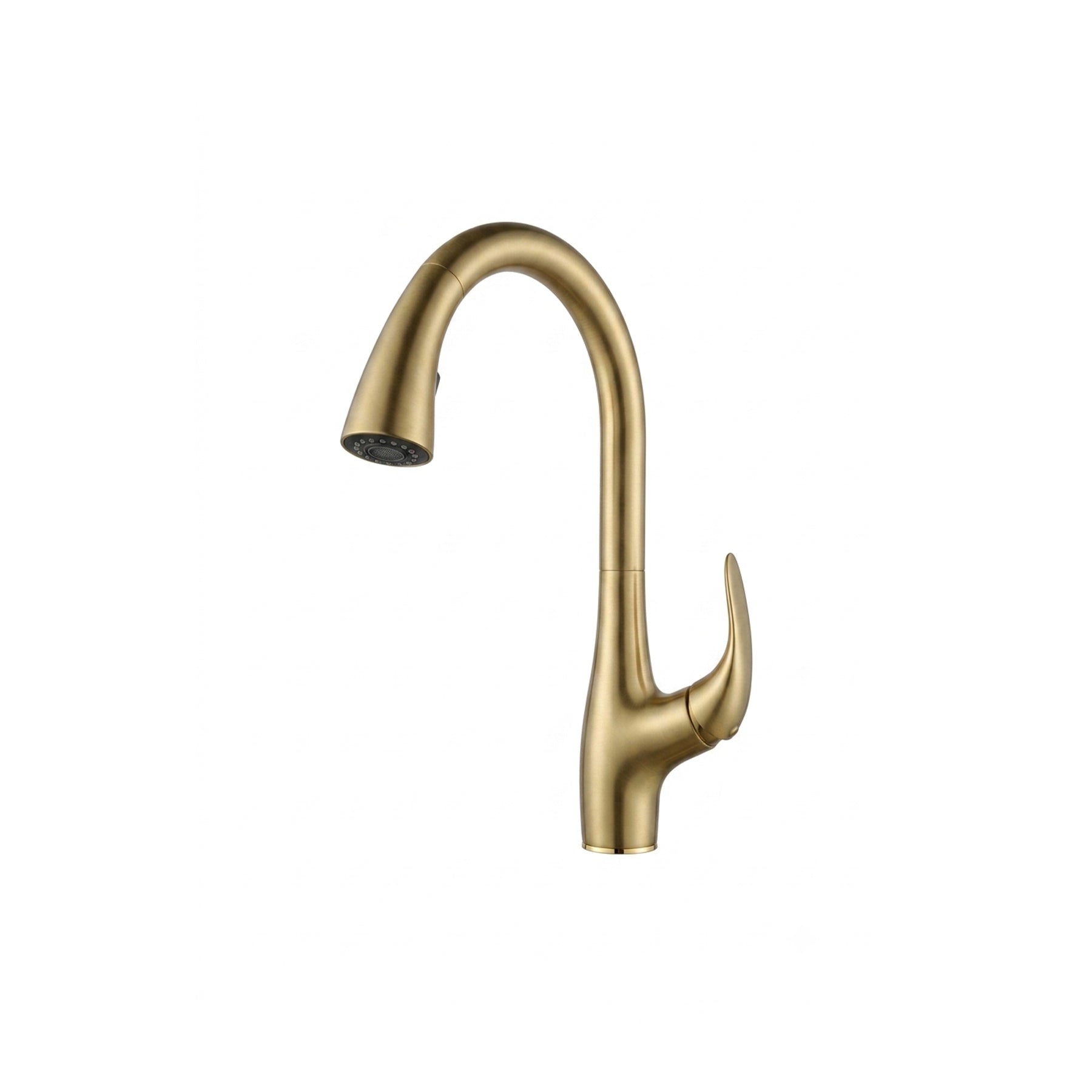 Single Lever Pull Down Kitchen Faucet in Gold