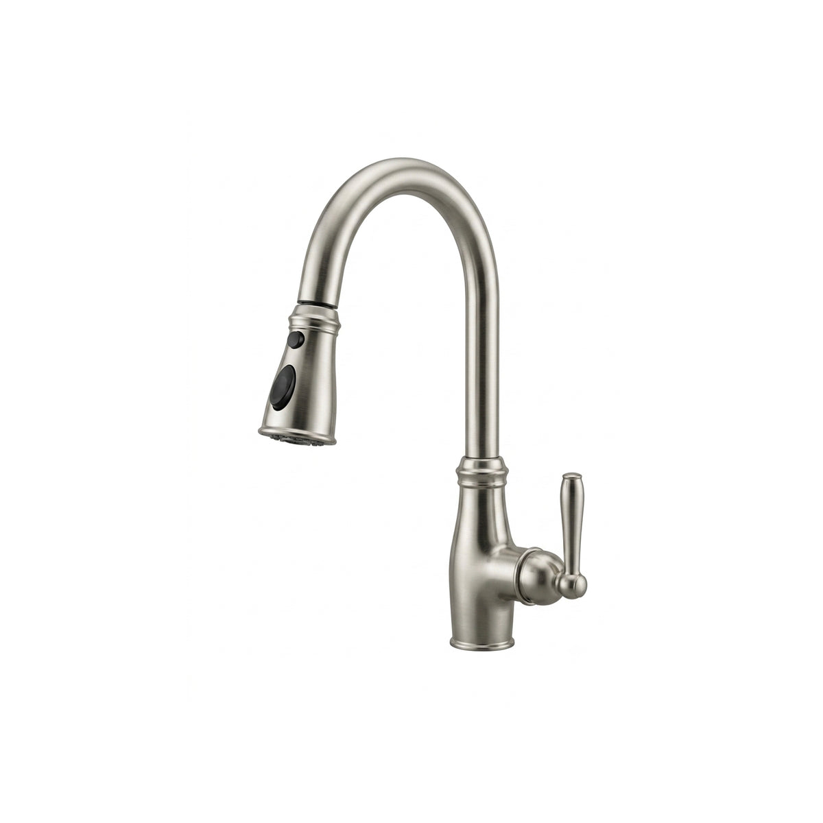Single Lever Pull Down Kitchen Faucet in Brushed Nickel