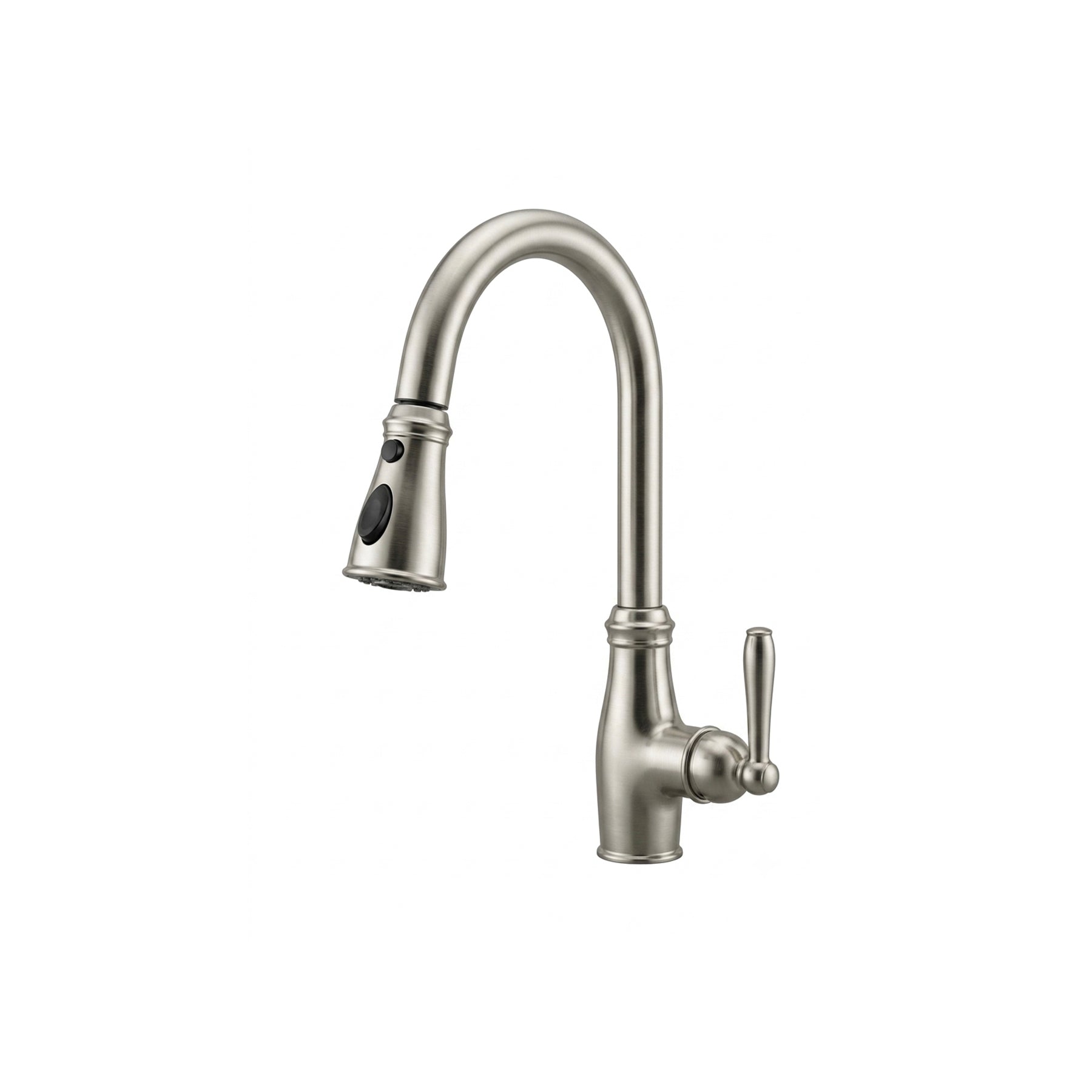 Single Lever Pull Down Kitchen Faucet in Brushed Nickel