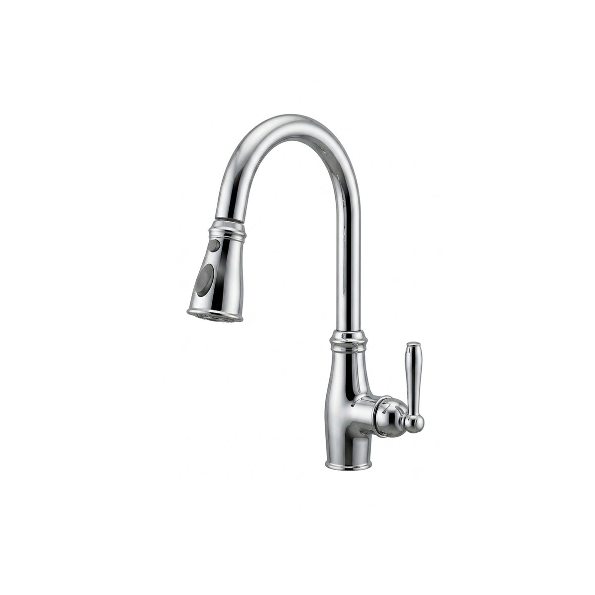 Single Lever Pull Down Kitchen Faucet in Polished Chrome