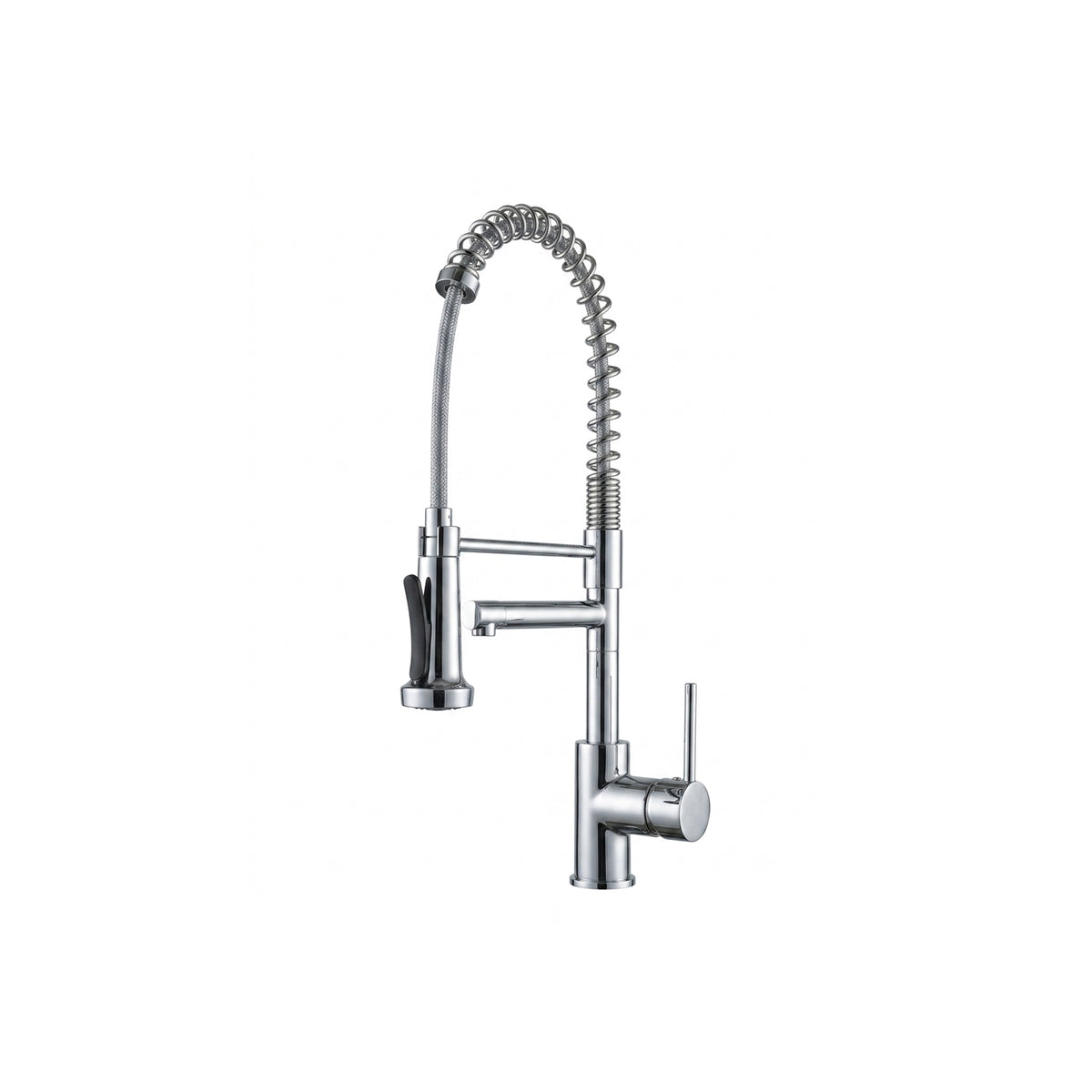 Single Lever Dual Spout Kitchen Faucet in Polished Chrome