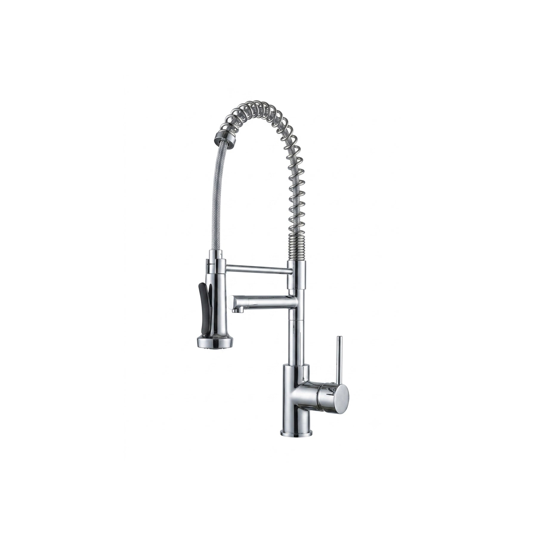 Single Lever Dual Spout Kitchen Faucet in Polished Chrome