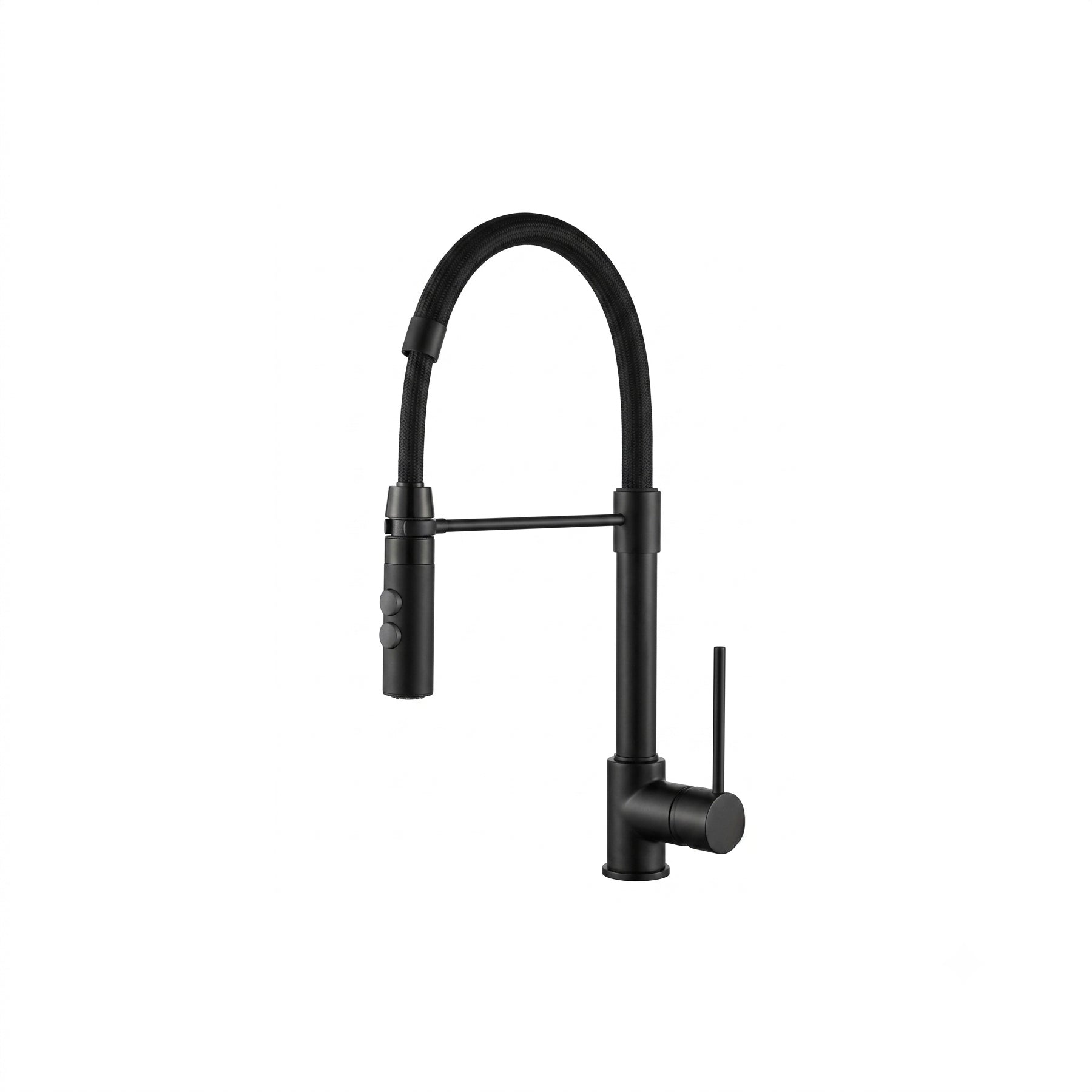 Single Lever Pull Out Kitchen Faucet in Matte Black