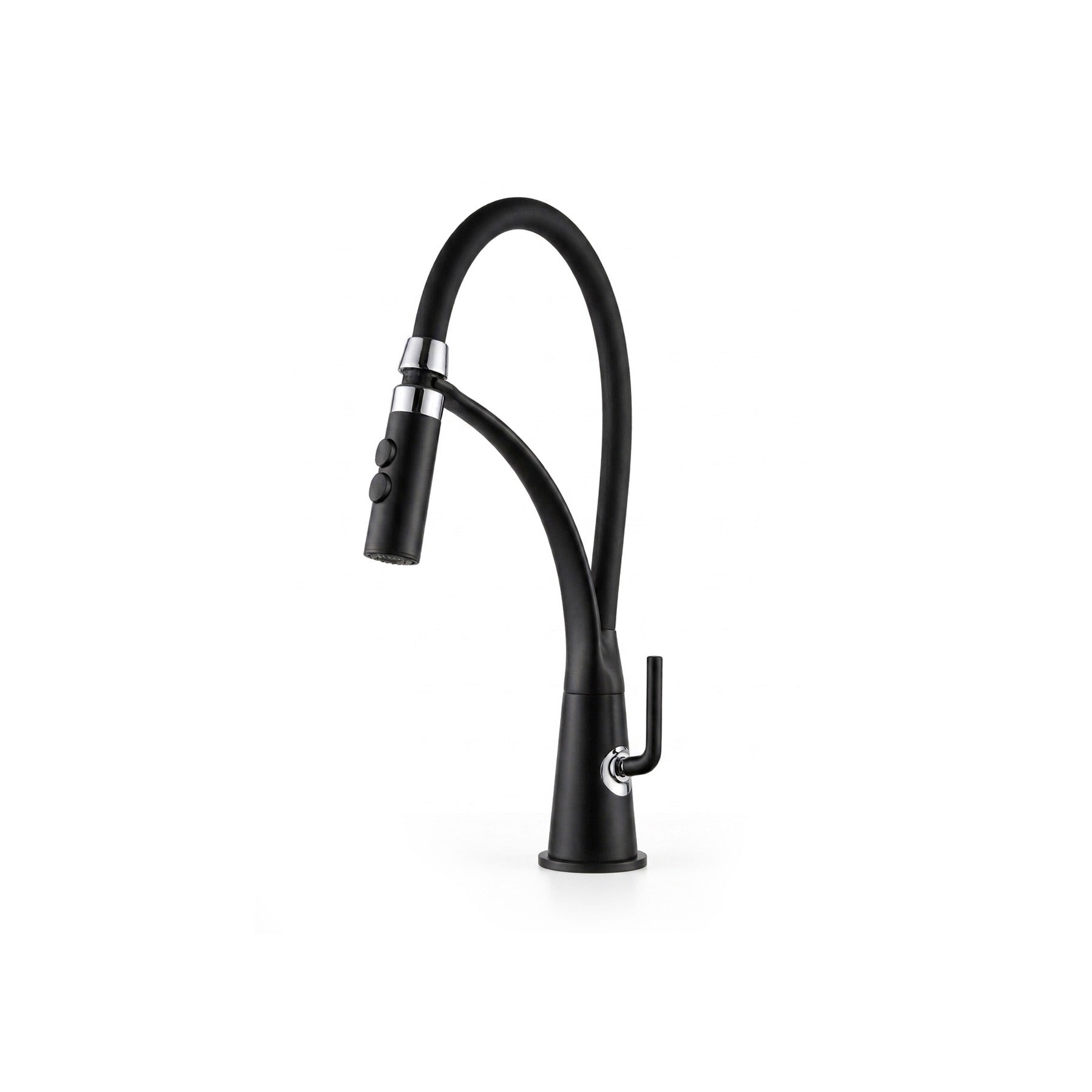Single Lever Pull Out Kitchen Faucet in Matte Black