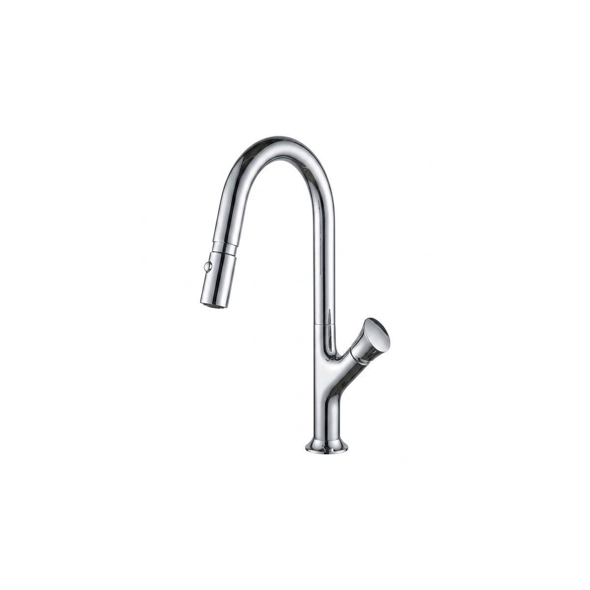 Single Lever Pull Down Kitchen Faucet in Polished Chrome
