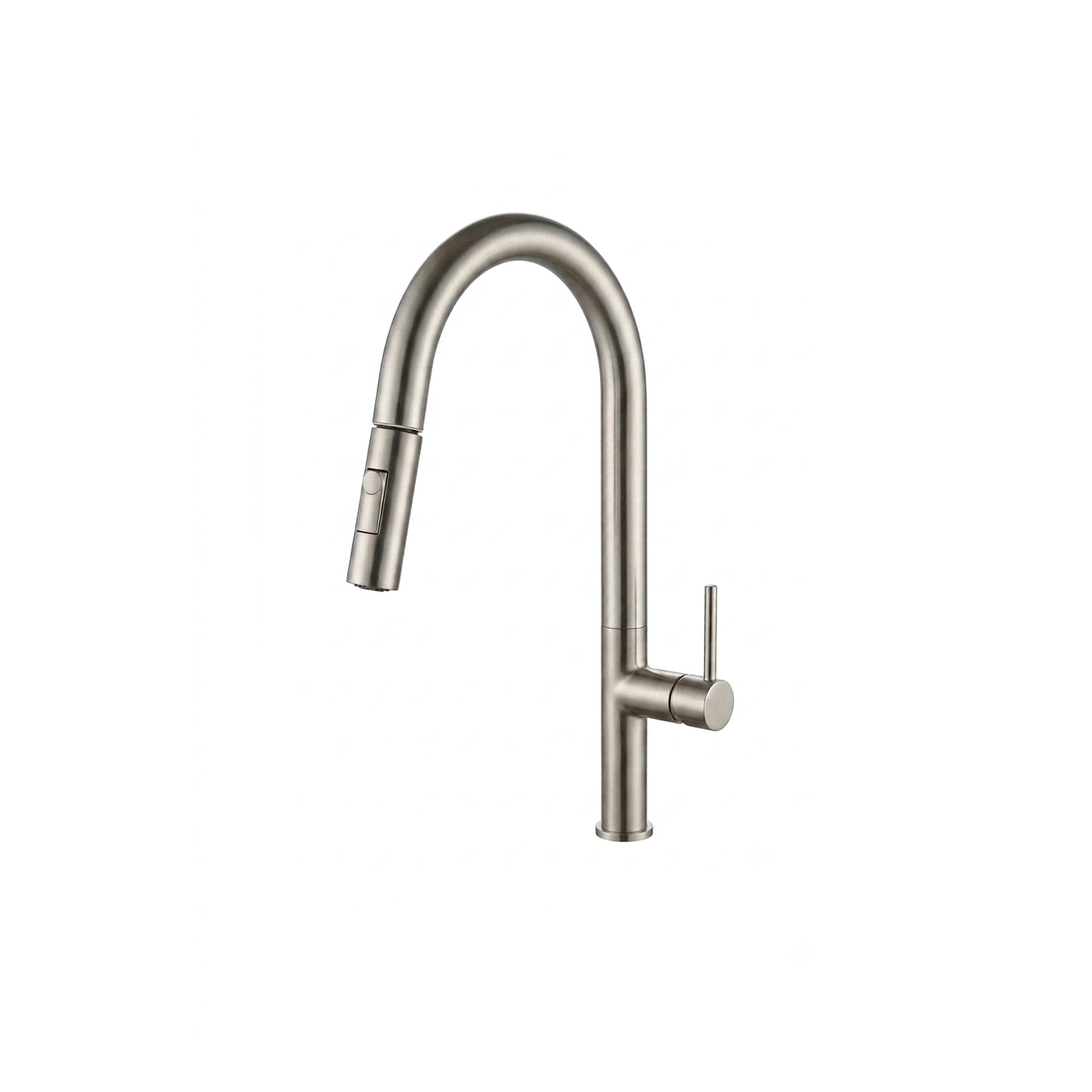 Single Lever Pull Down Kitchen Faucet in Brushed Nickel