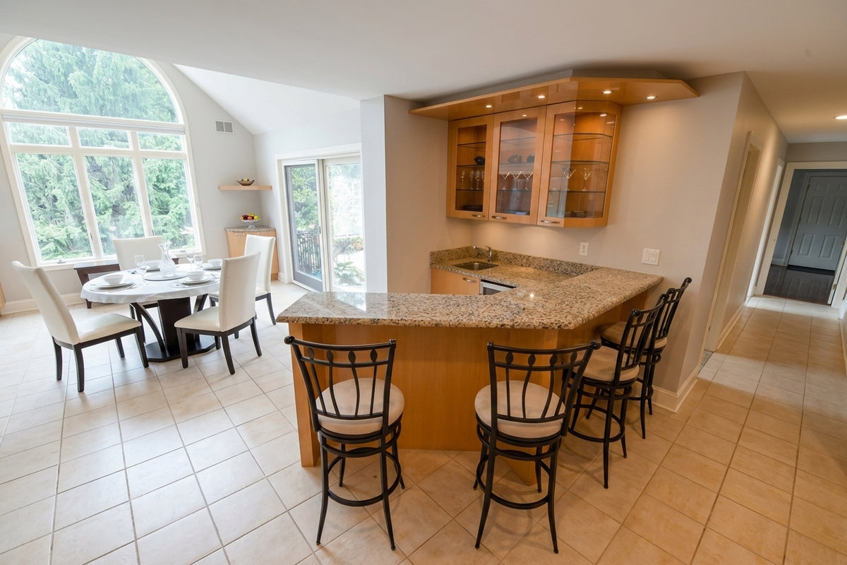 "The Copenhagen" Modern Built-In Wet Bar