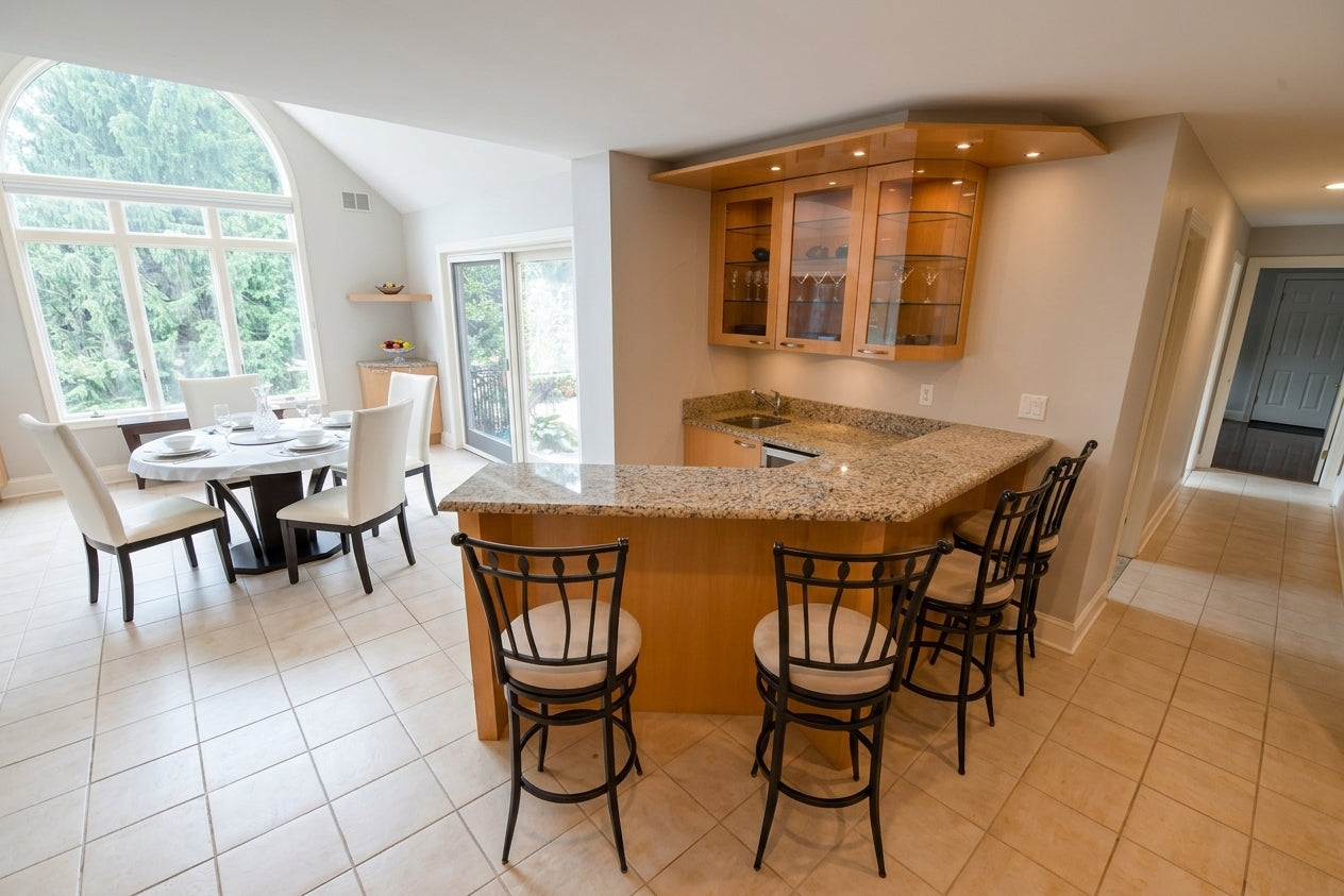 "The Copenhagen" Modern Built-In Wet Bar
