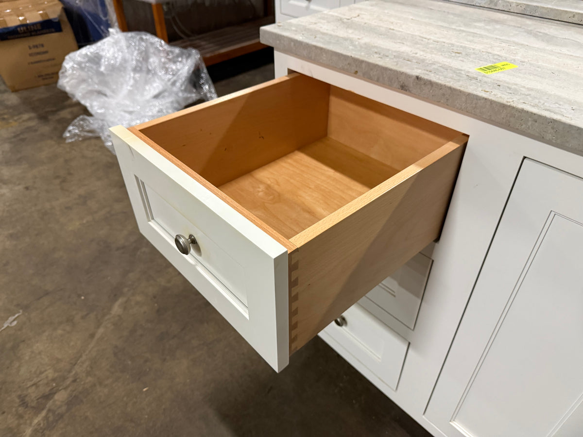 Klaff's 61" Transitional White Single Freestanding Vanity