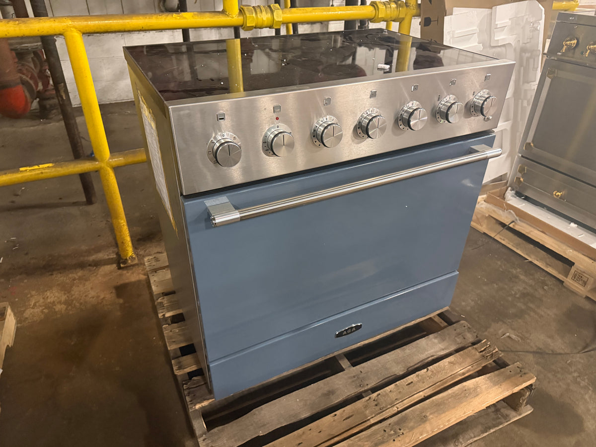 AGA Mercury 36 inch induction range AMC36INSTB Stone Blue stainless ste