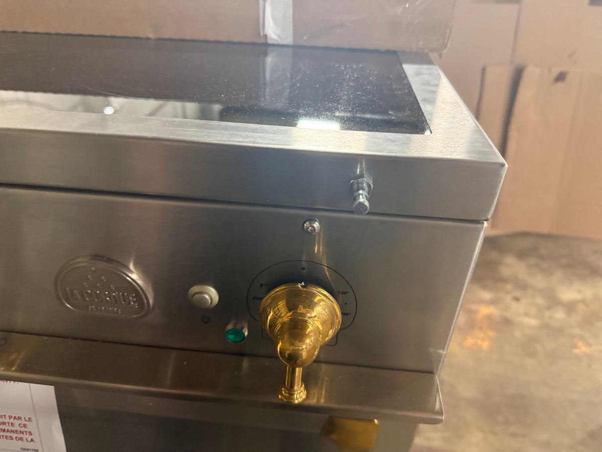 La Cornue Cornufe 44 Stainless Steel Induction Range with Brass Trim