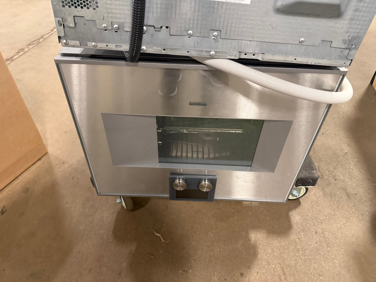 Gaggenau 400 series 30 inch built in combi steam oven BS475611 in stainless steel glass