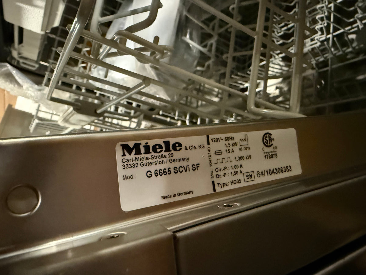 Miele G 6665 SCVi SF24" Stainless Steel Dishwasher