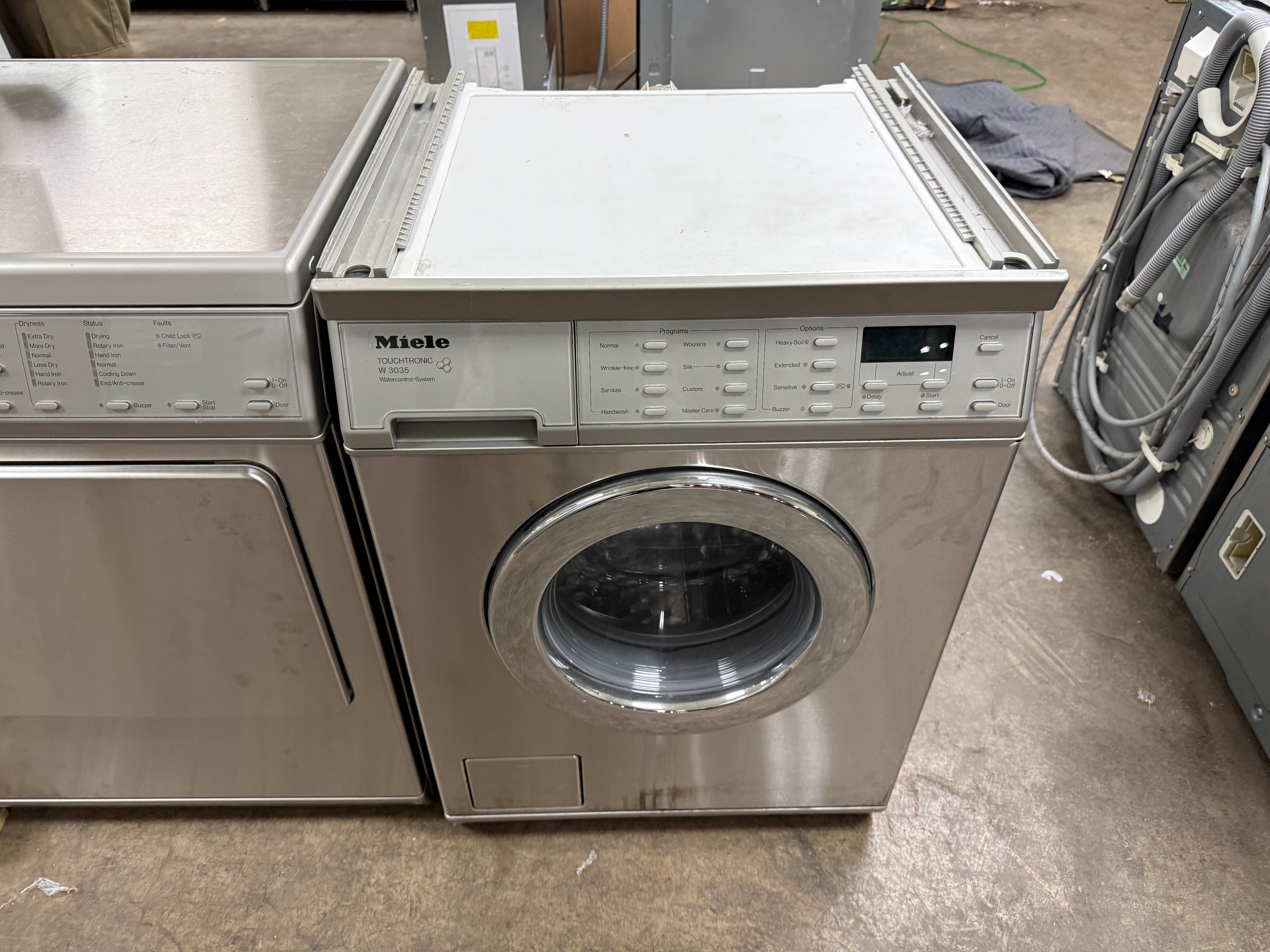 Miele 24" Stainless Steel Professional Stackable Laundry Set