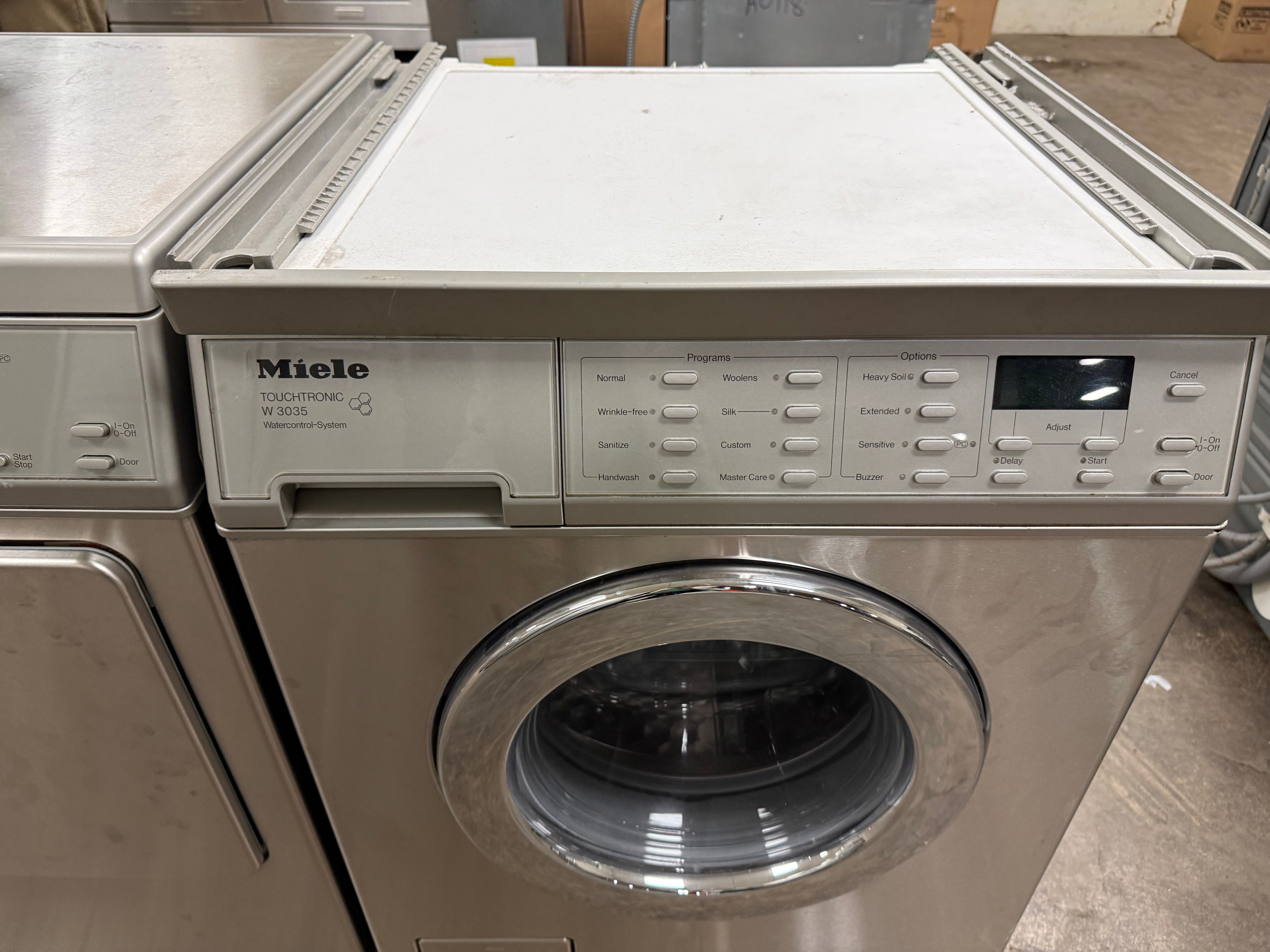 Miele 24" Stainless Steel Professional Stackable Laundry Set