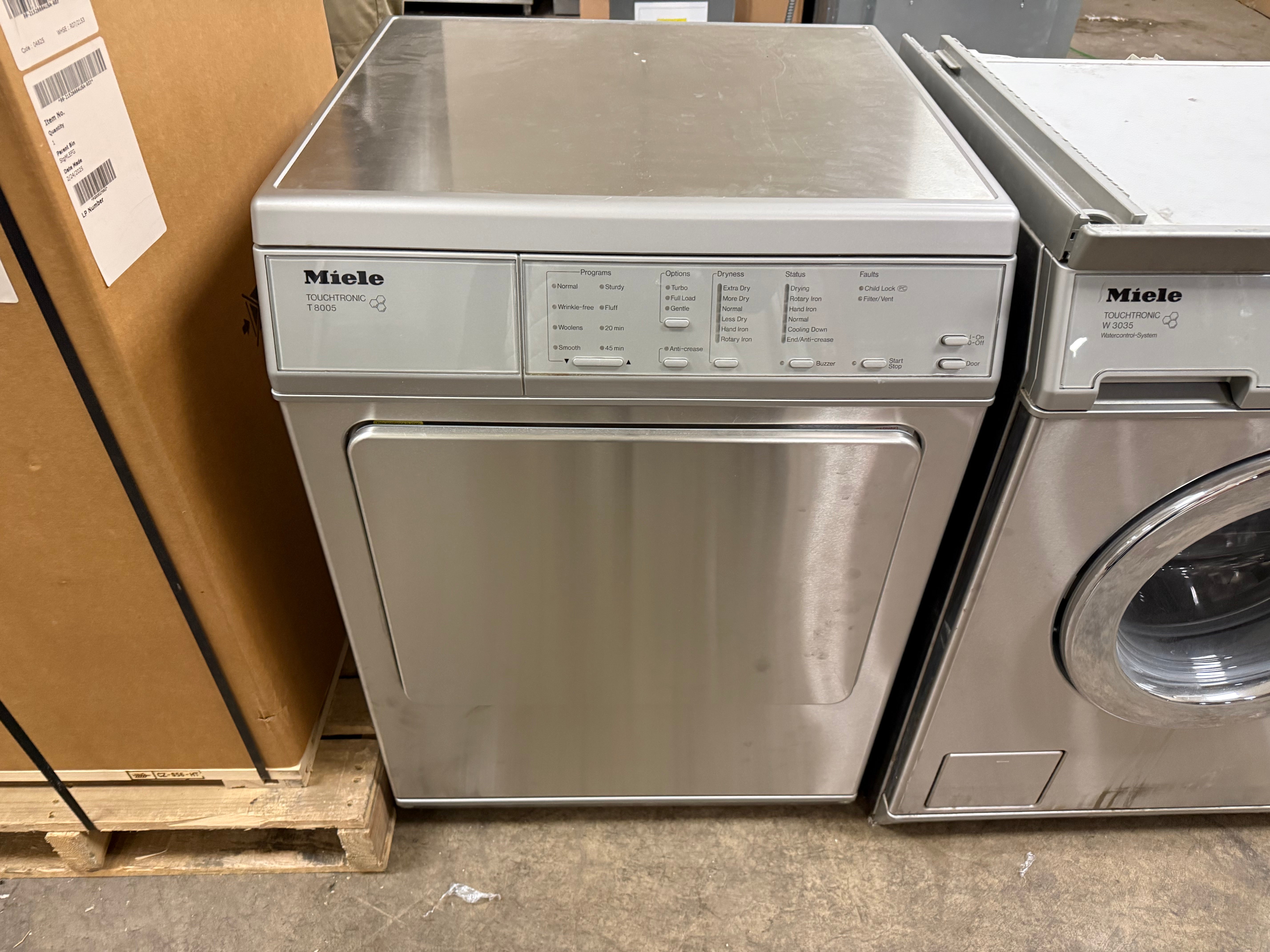 Miele 24" Stainless Steel Professional Stackable Laundry Set