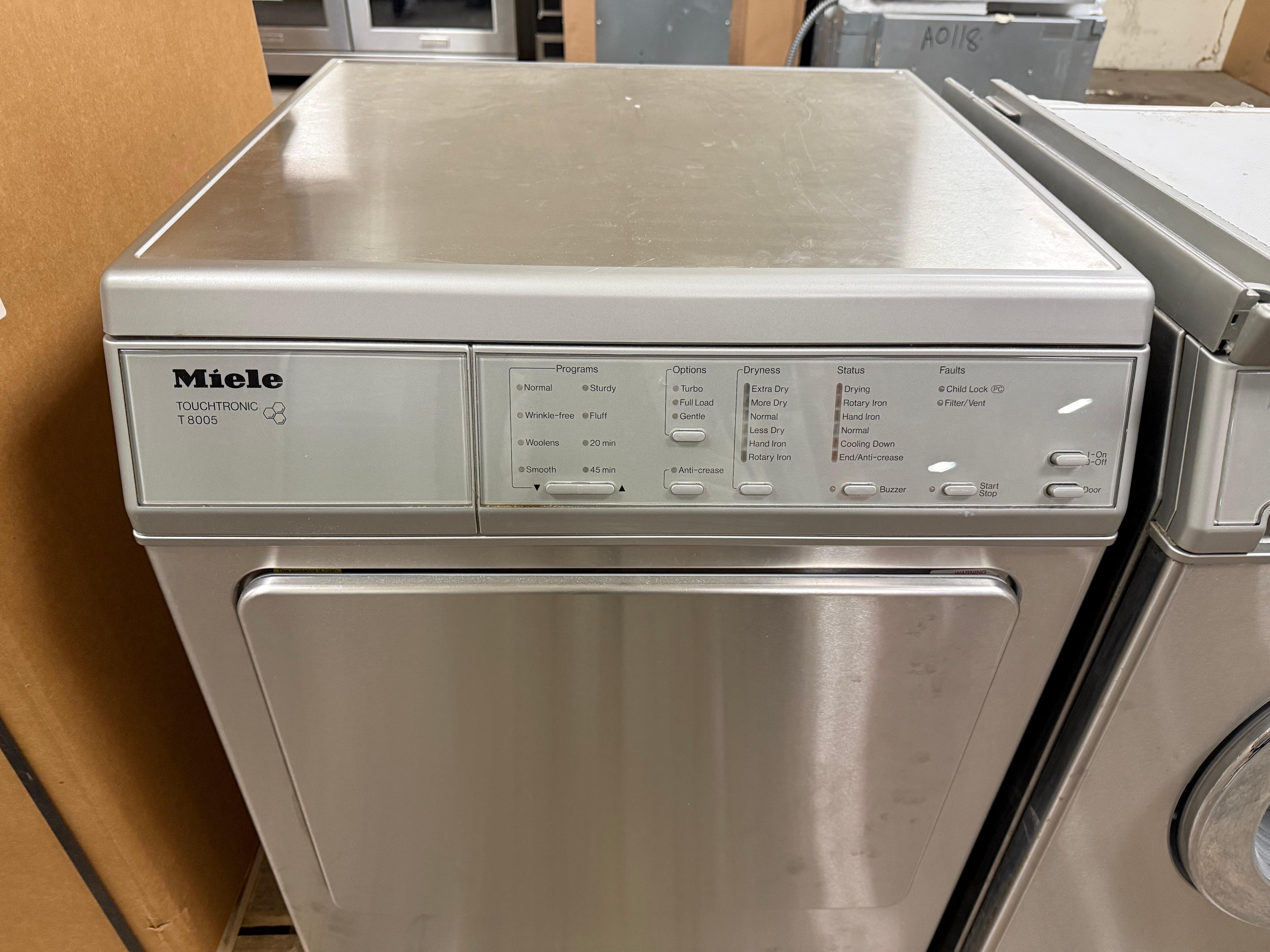 Miele 24" Stainless Steel Professional Stackable Laundry Set
