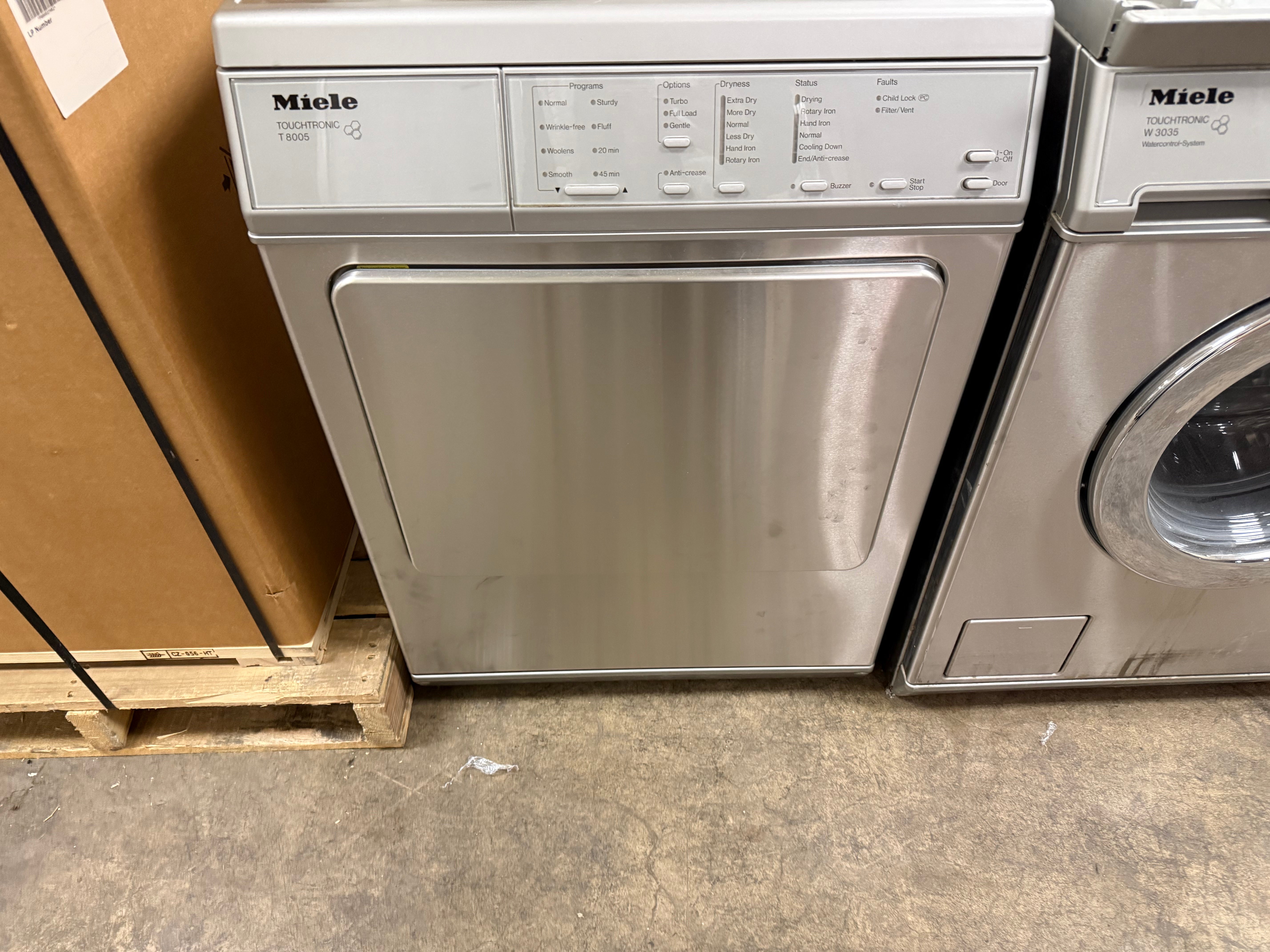 Miele 24" Stainless Steel Professional Stackable Laundry Set