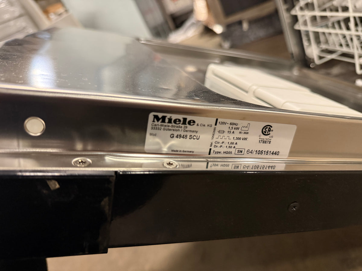 Miele G 4948 SCU 24" Black Full Console Dishwasher