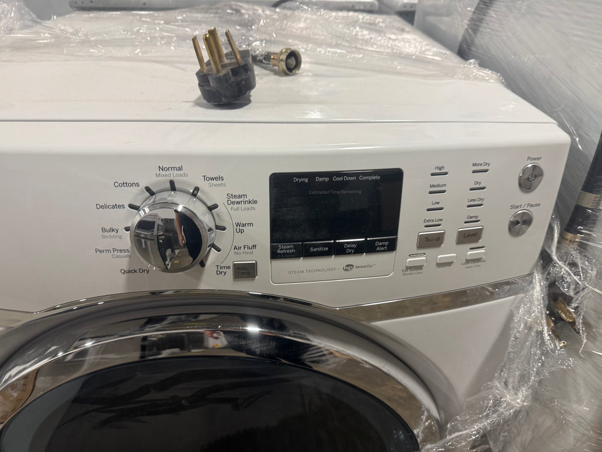 GE GFDS170EHWW 27" White Electric Dryer