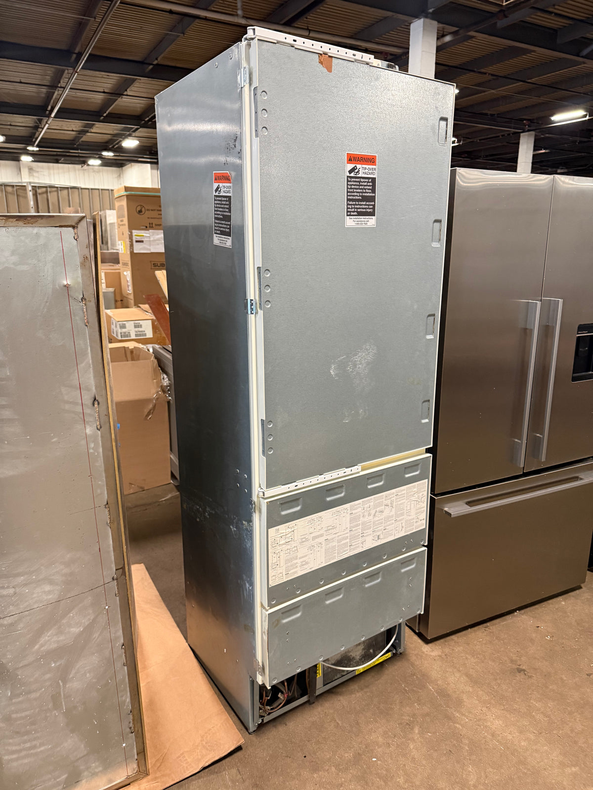 Sub Zero 700TCI integrated refrigerator and freezer panel ready column