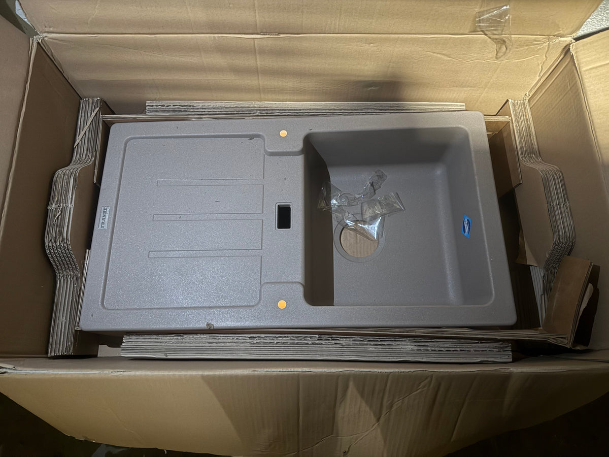 Franke Strata STG 614 78 cashmere fragranite kitchen sink with drainboard