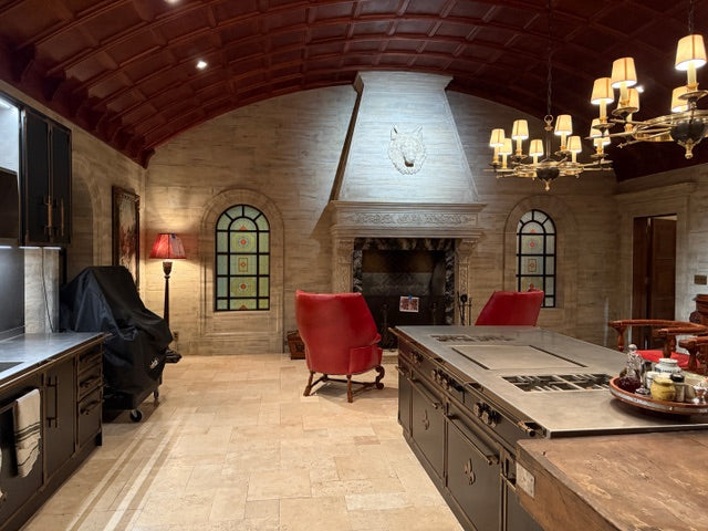 L'Atelier Paris Haute Design Le Classique Noir Matte Kitchen Cabinets with Cook Island