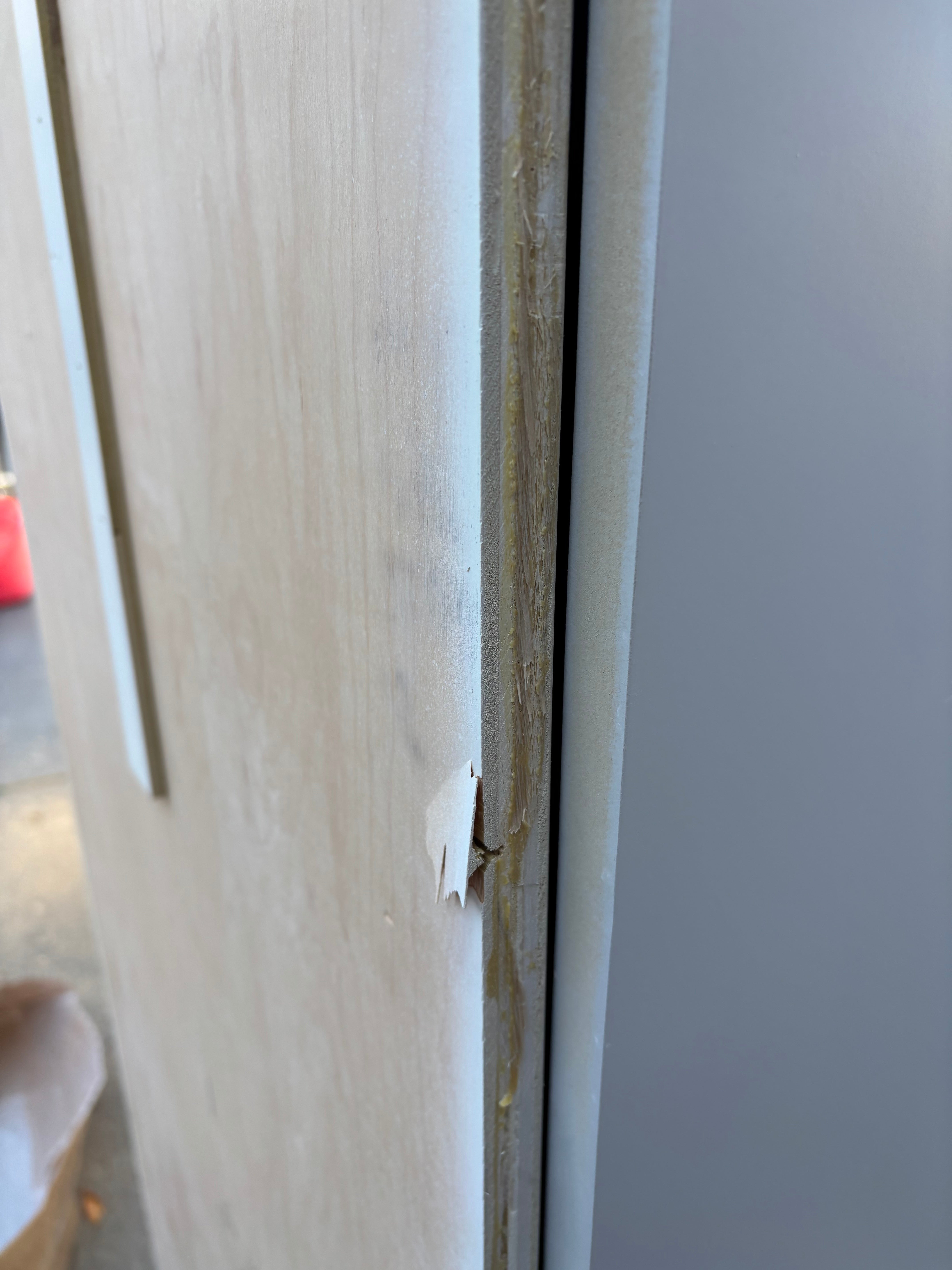 Custom Modern Light Grey Pantry with White Stone Countertops and Stainless Steel Sink