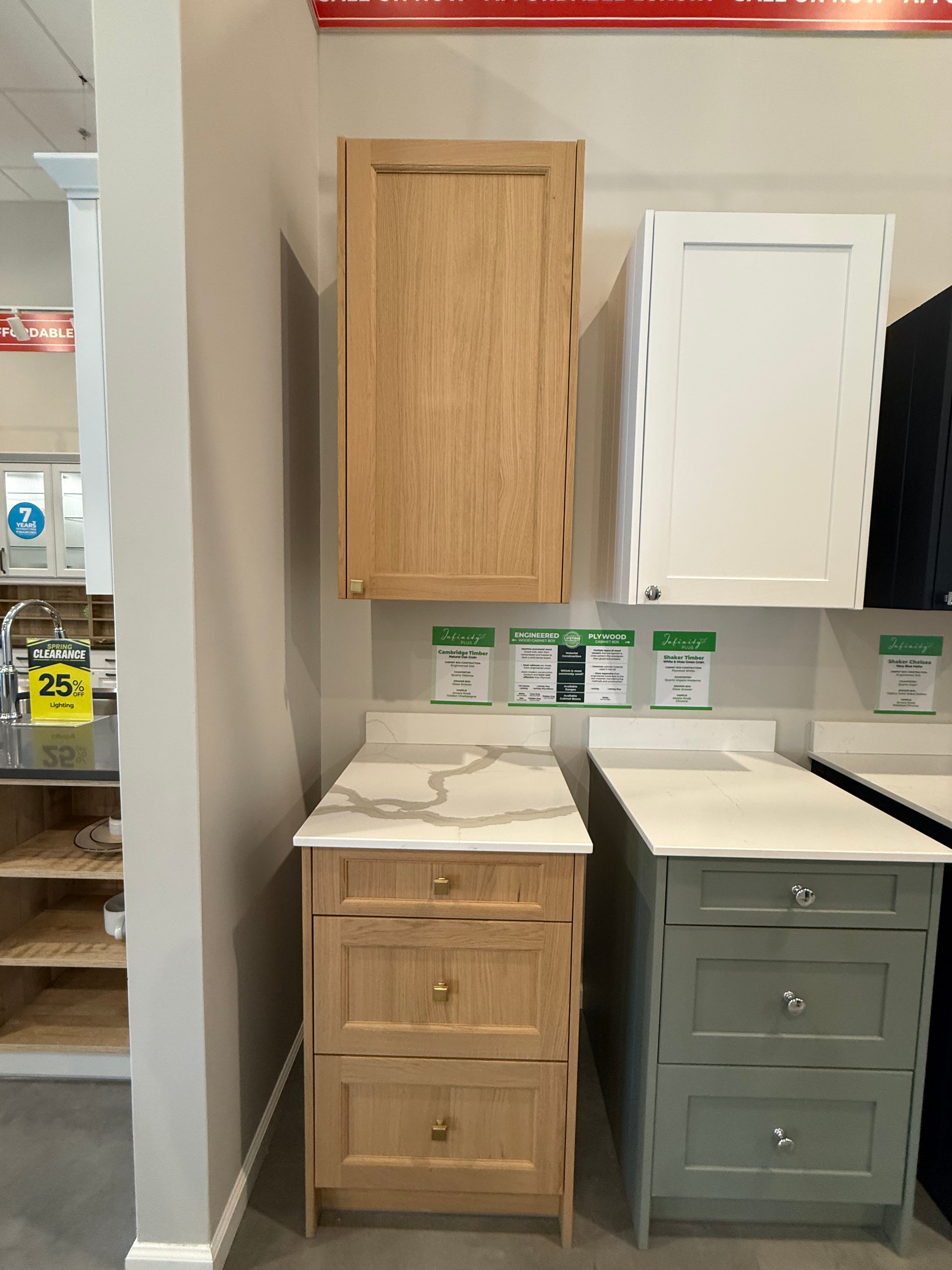 Cambridge Timber Natural Oak Grain Cabinets with Top