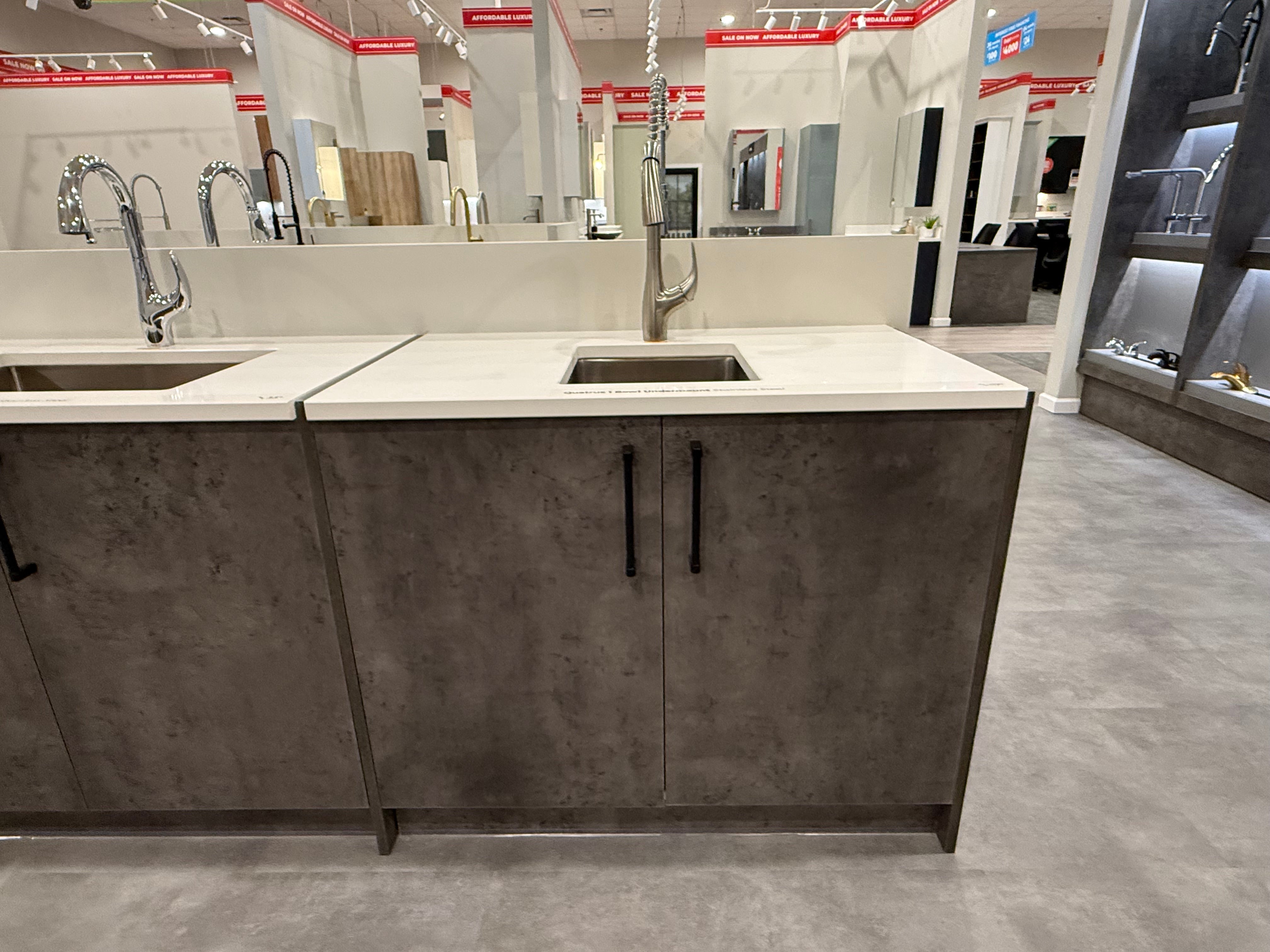 Single Basin Stainless Steel Sink & Brushed Nickel Faucet with Cabinet
