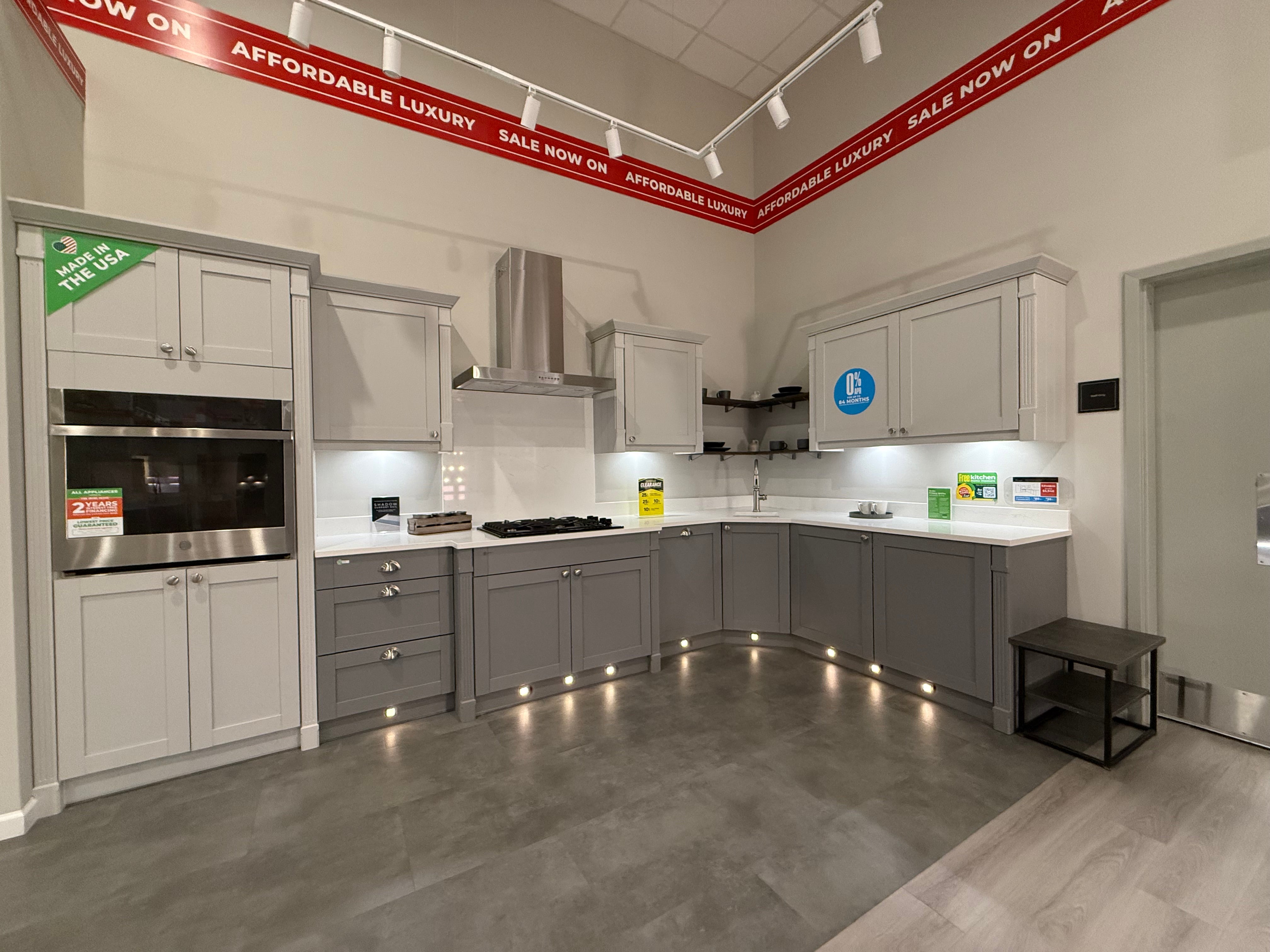 Wren Shaker Forest Classic Dust Gray & Shadow Grain Kitchen