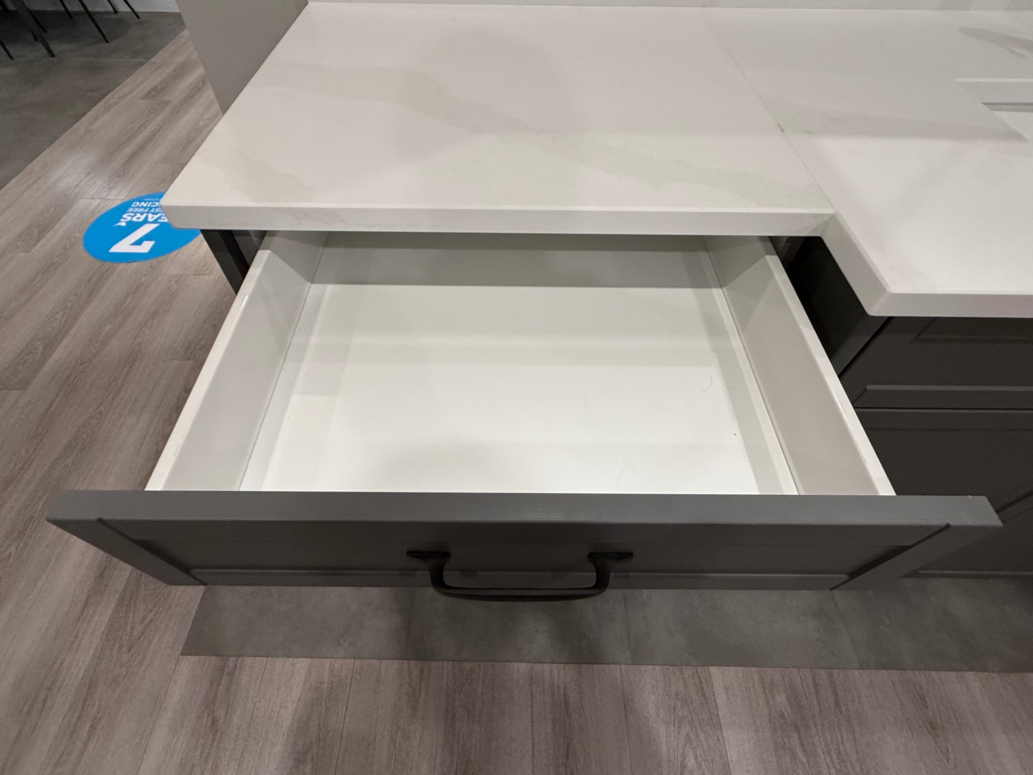 Grey Shaker Single Vanity with Mirror Cabinet
