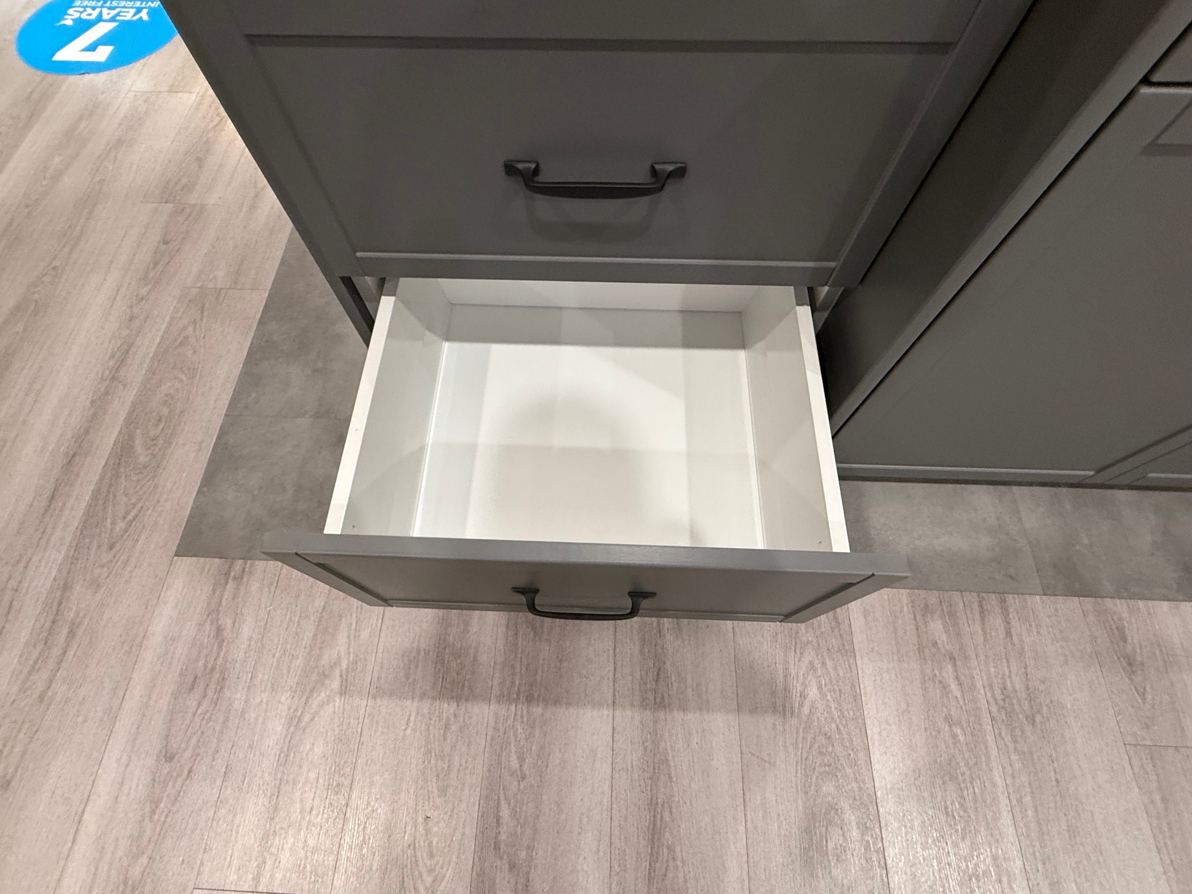 Grey Shaker Single Vanity with Mirror Cabinet