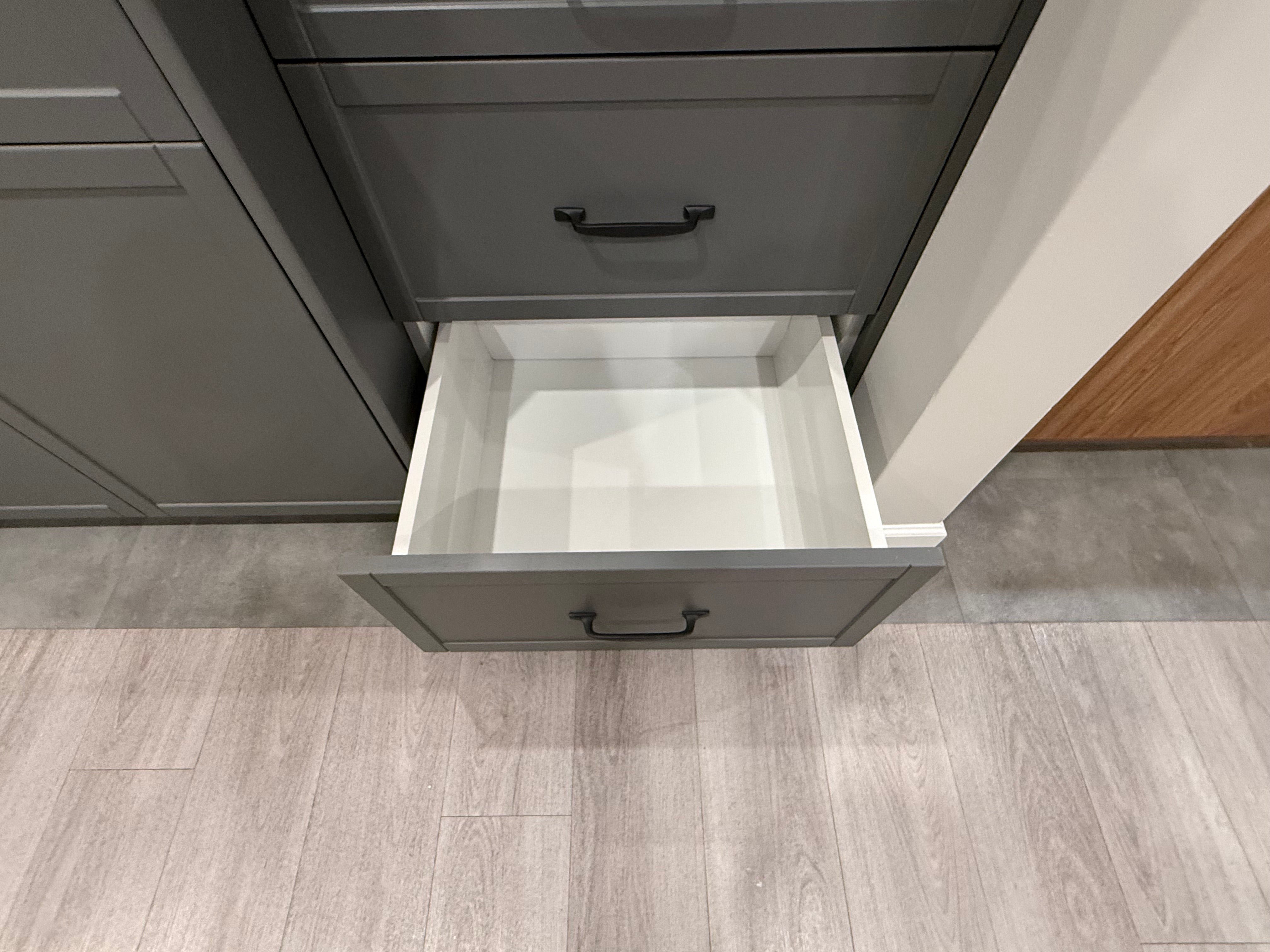 Grey Shaker Single Vanity with Mirror Cabinet
