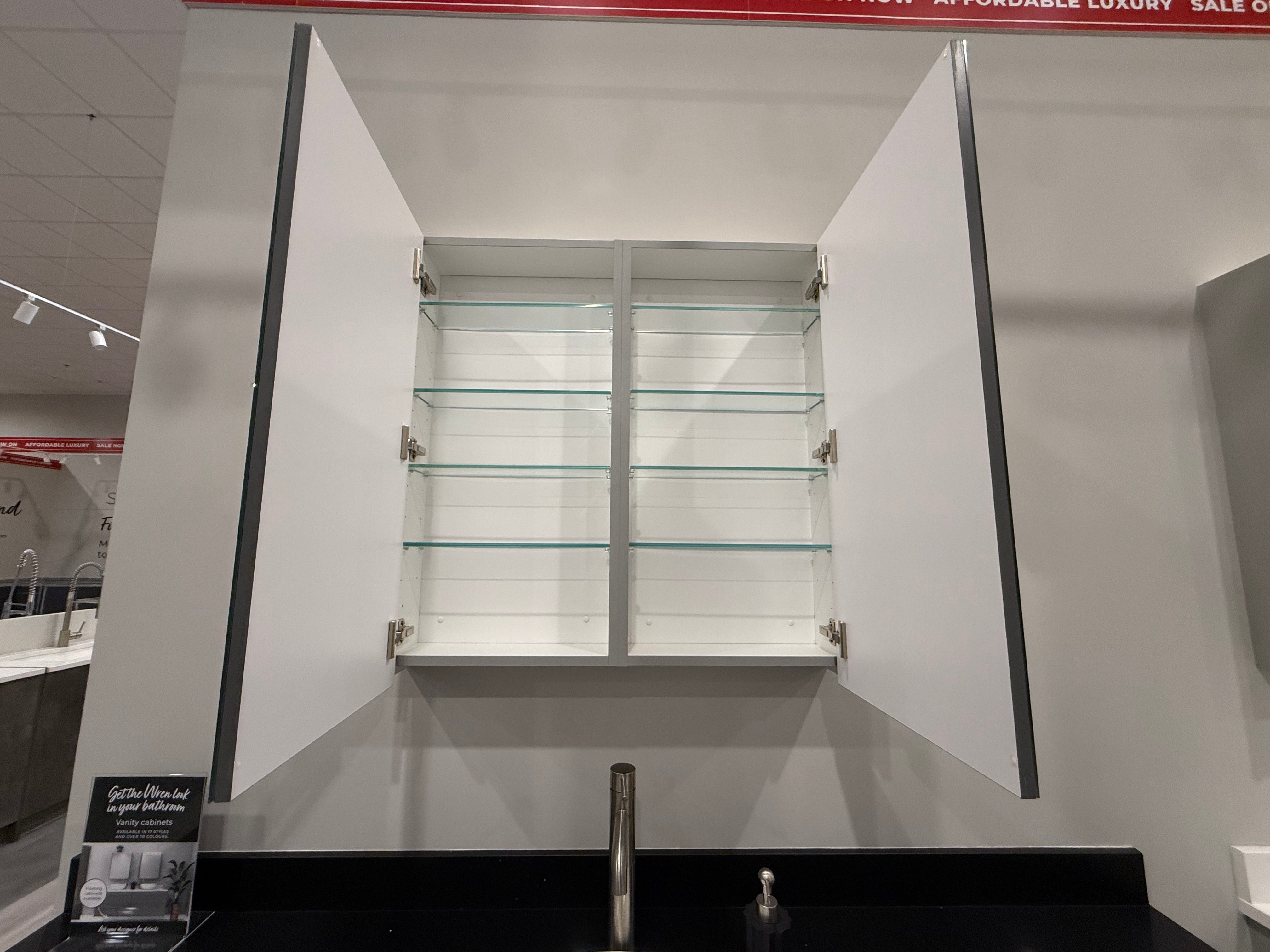 White Shaker Single Vanity with Mirror