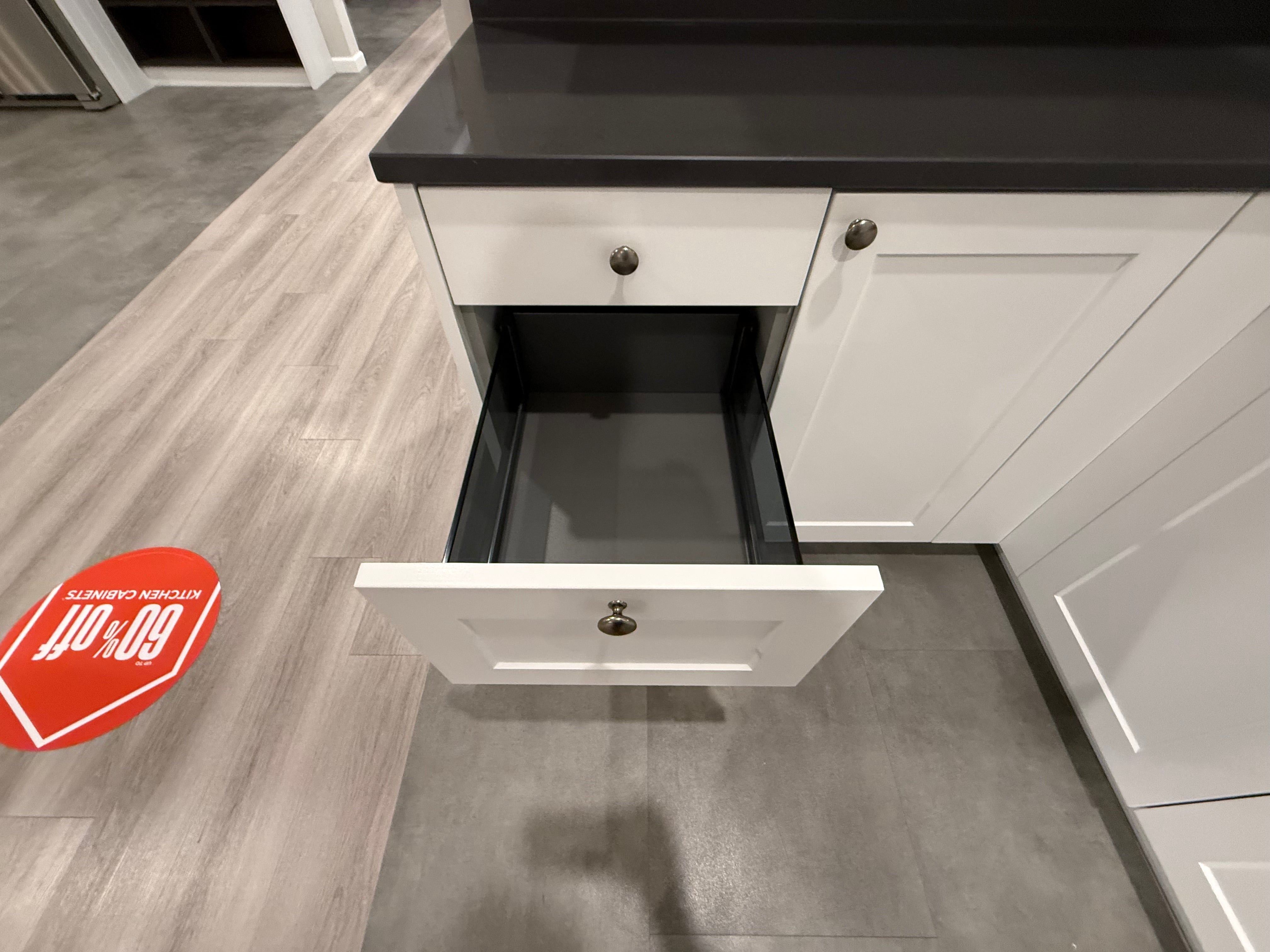White Shaker Single Corner Vanity with Linen Cabinet