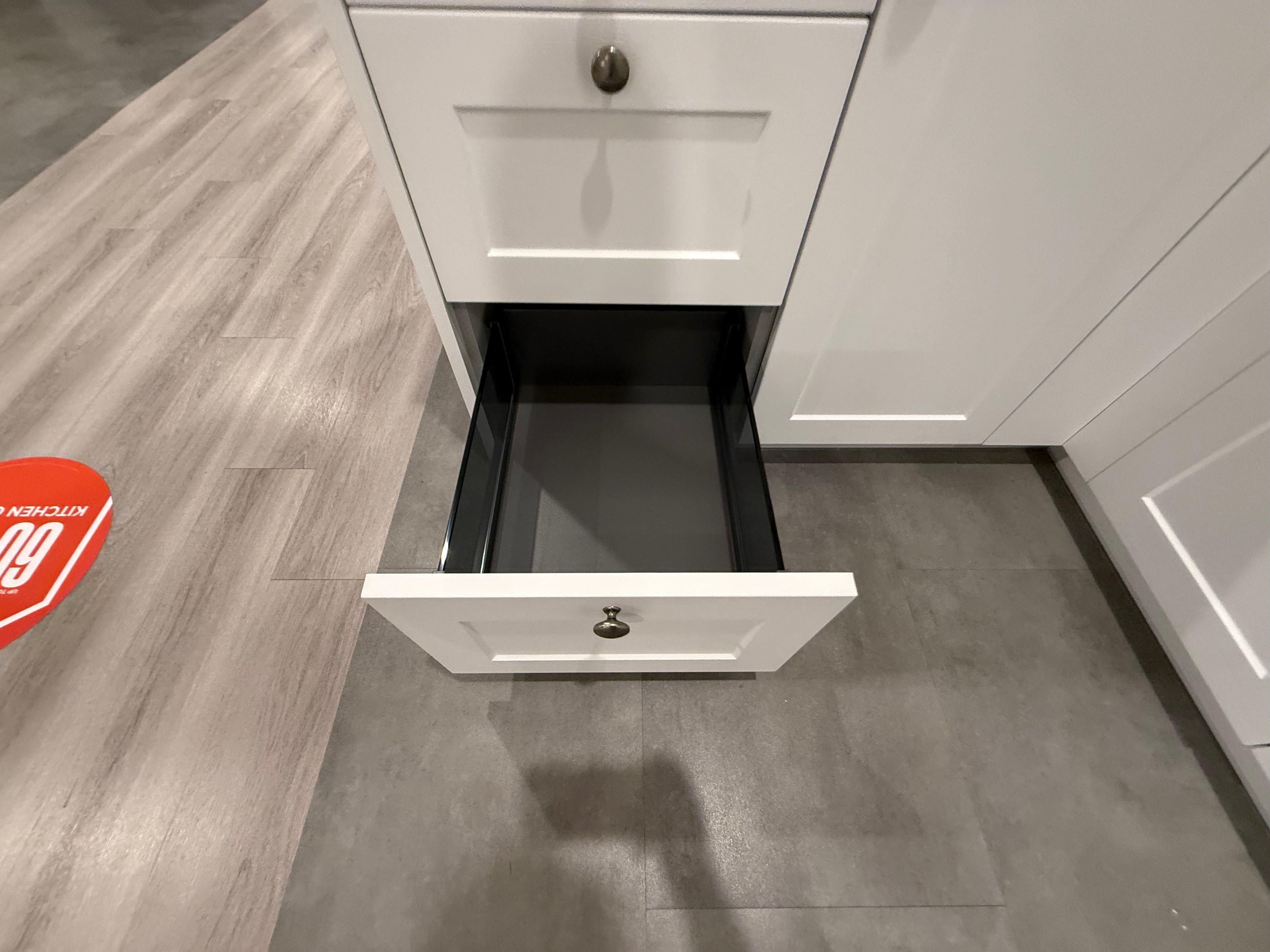 White Shaker Single Corner Vanity with Linen Cabinet