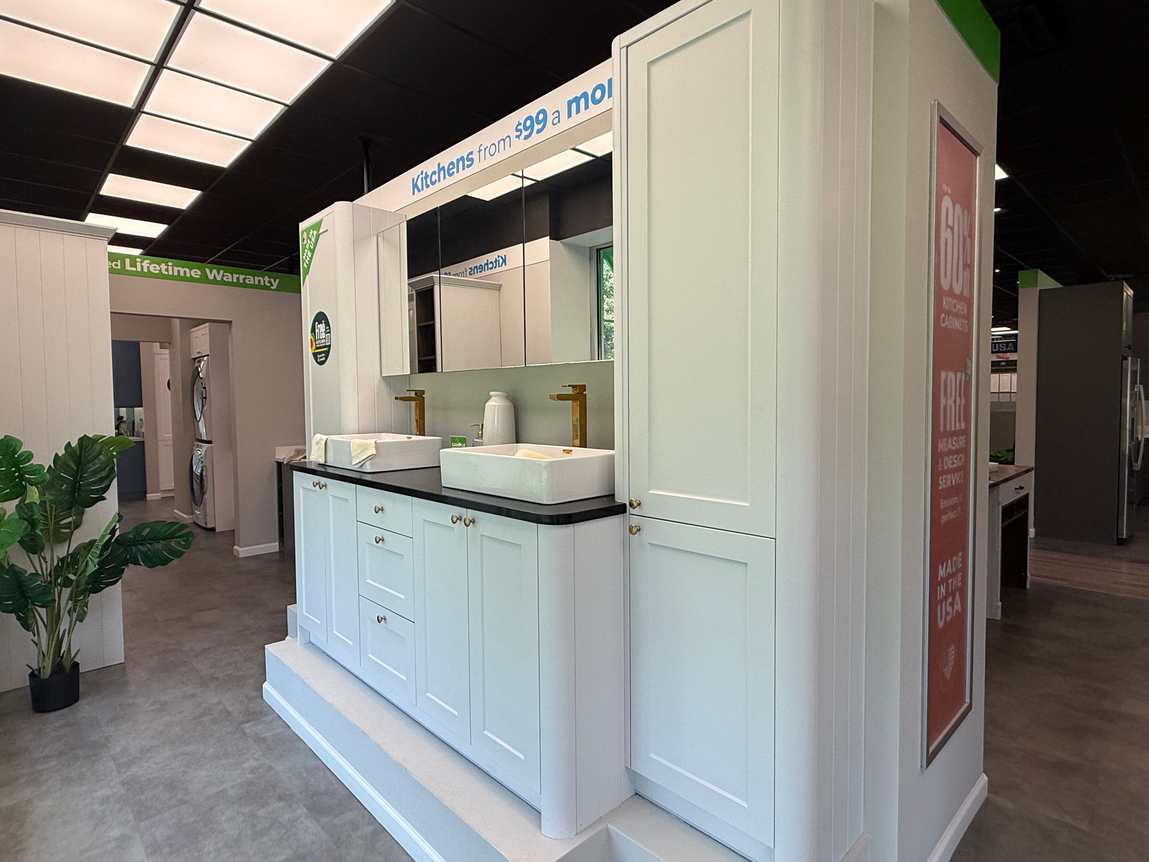 Wren Shaker Off White Built-In Double Vanity